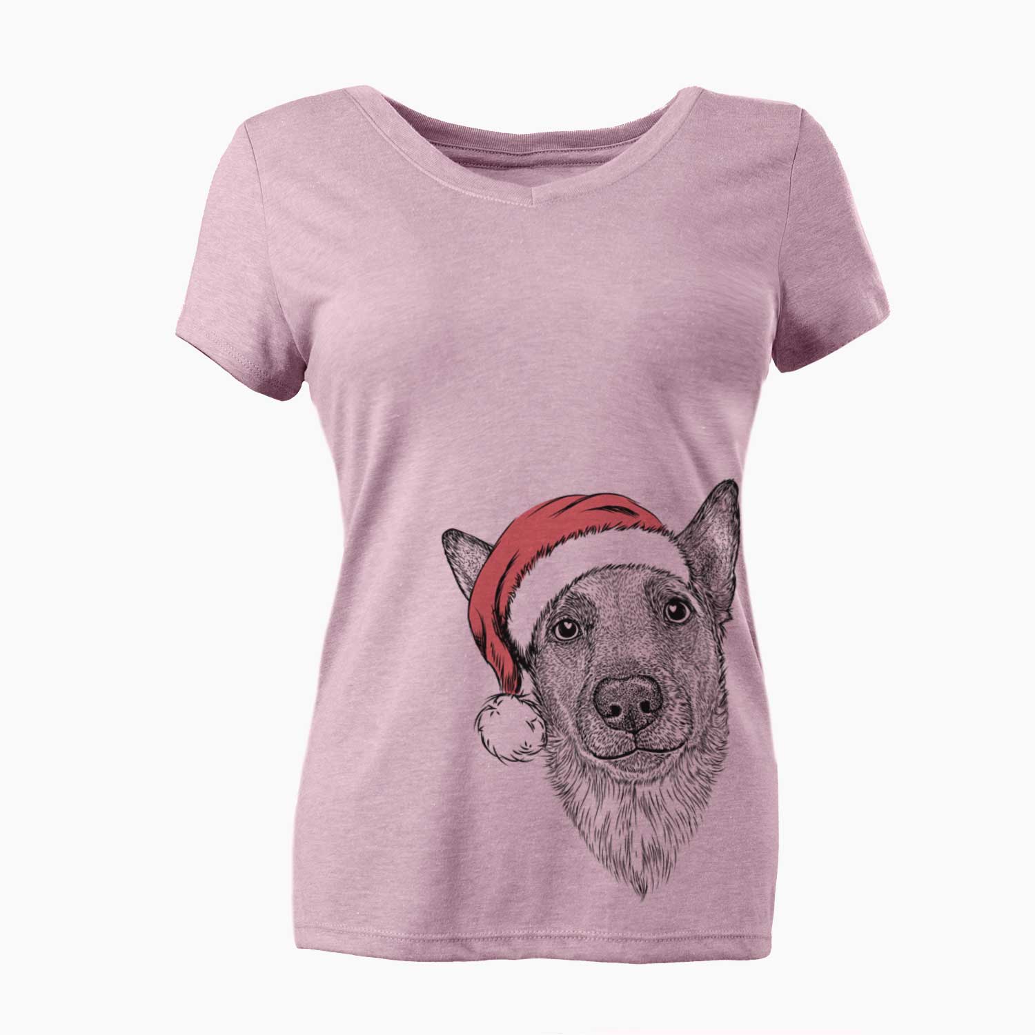 Santa Luna the Shepherd Mix - Women's V-neck Shirt
