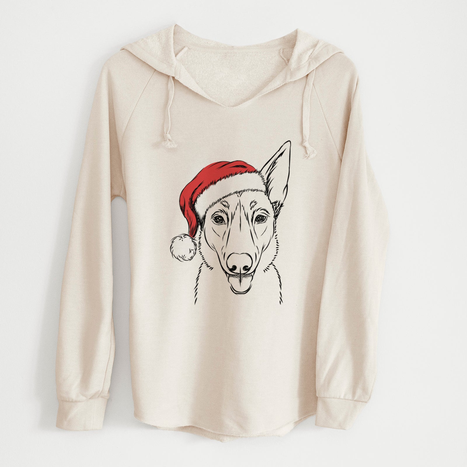 Santa Lyric the Belgian Malinois - Cali Wave Hooded Sweatshirt