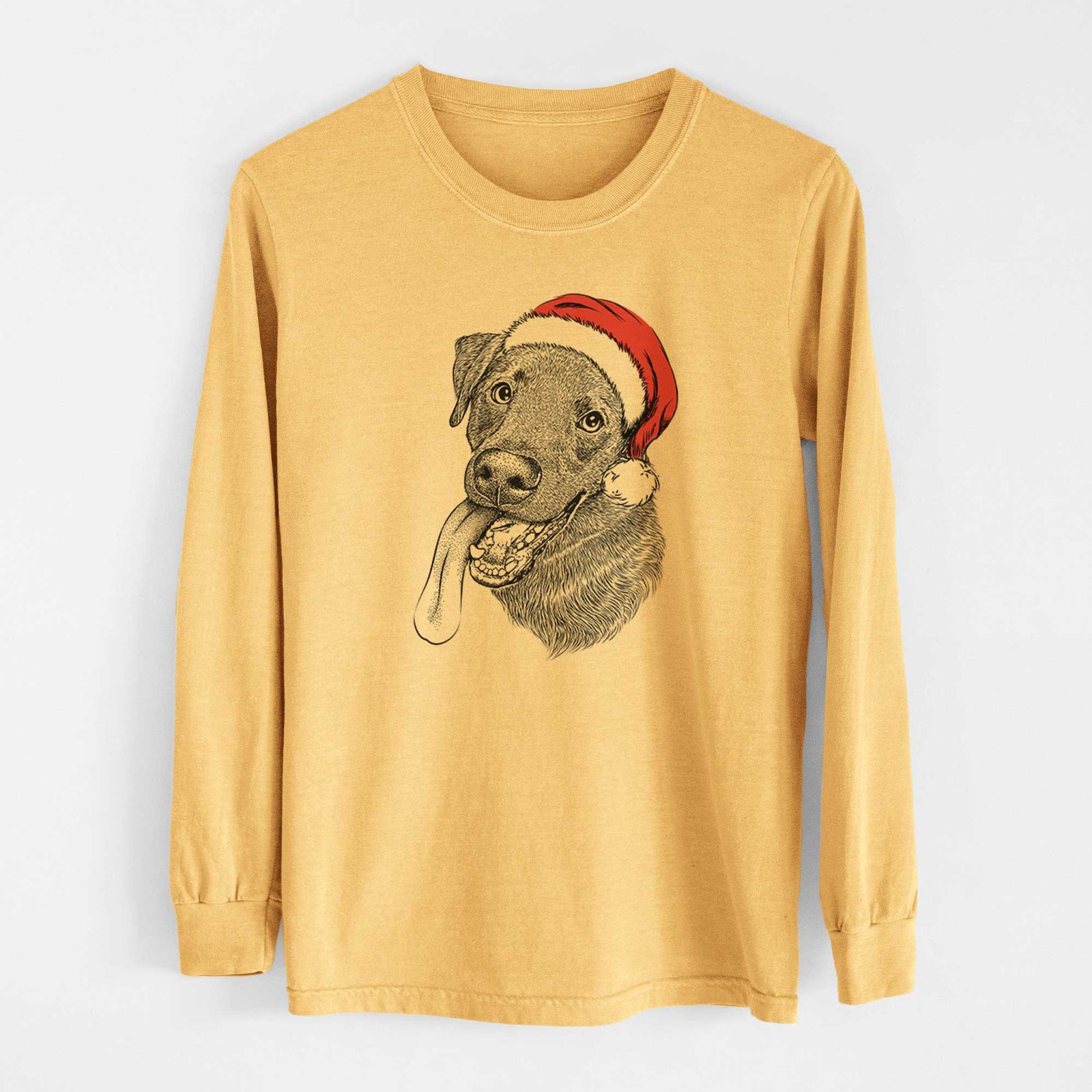 Santa Macaroni the Lab Mix - Heavyweight 100% Cotton Long Sleeve