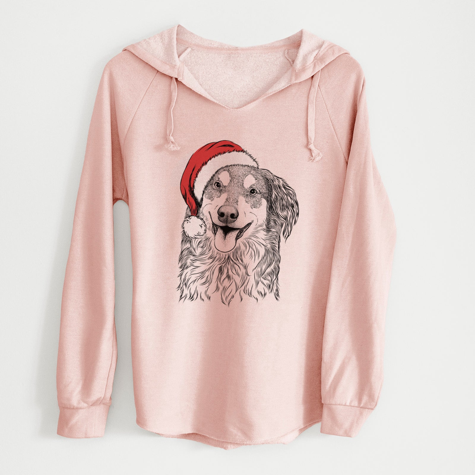 Santa Maddie the English Shepherd - Cali Wave Hooded Sweatshirt