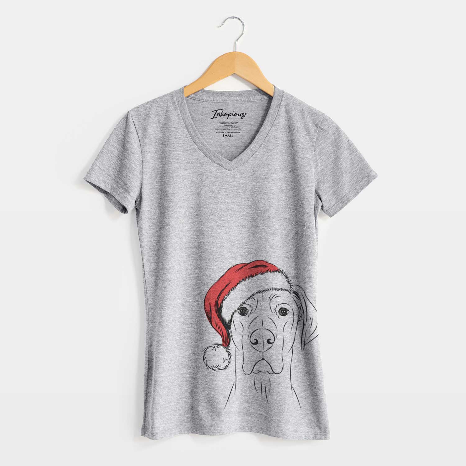 Santa Maddox the Great Dane - Women's V-neck Shirt