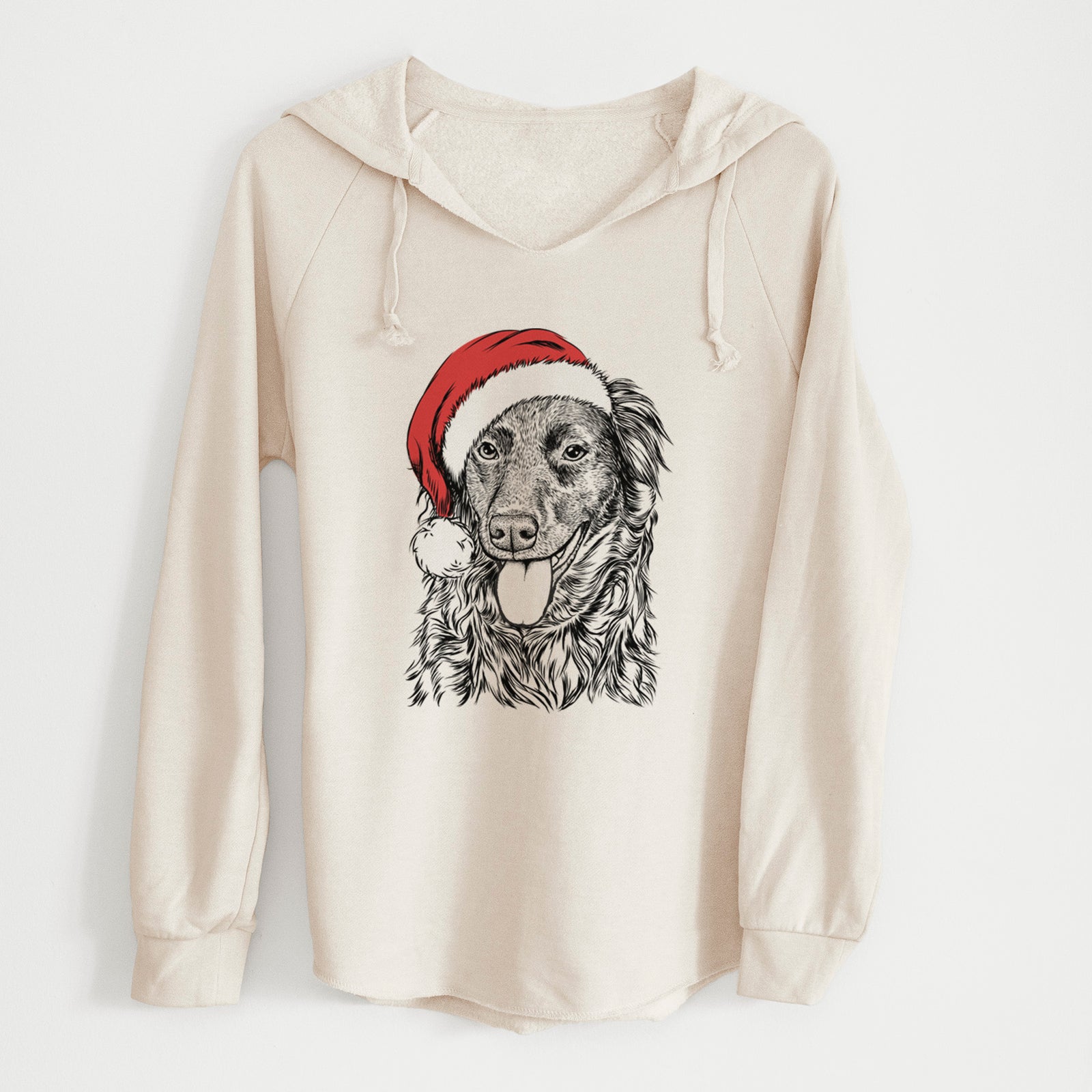 Santa Maisie Mae the Aussiedor - Cali Wave Hooded Sweatshirt