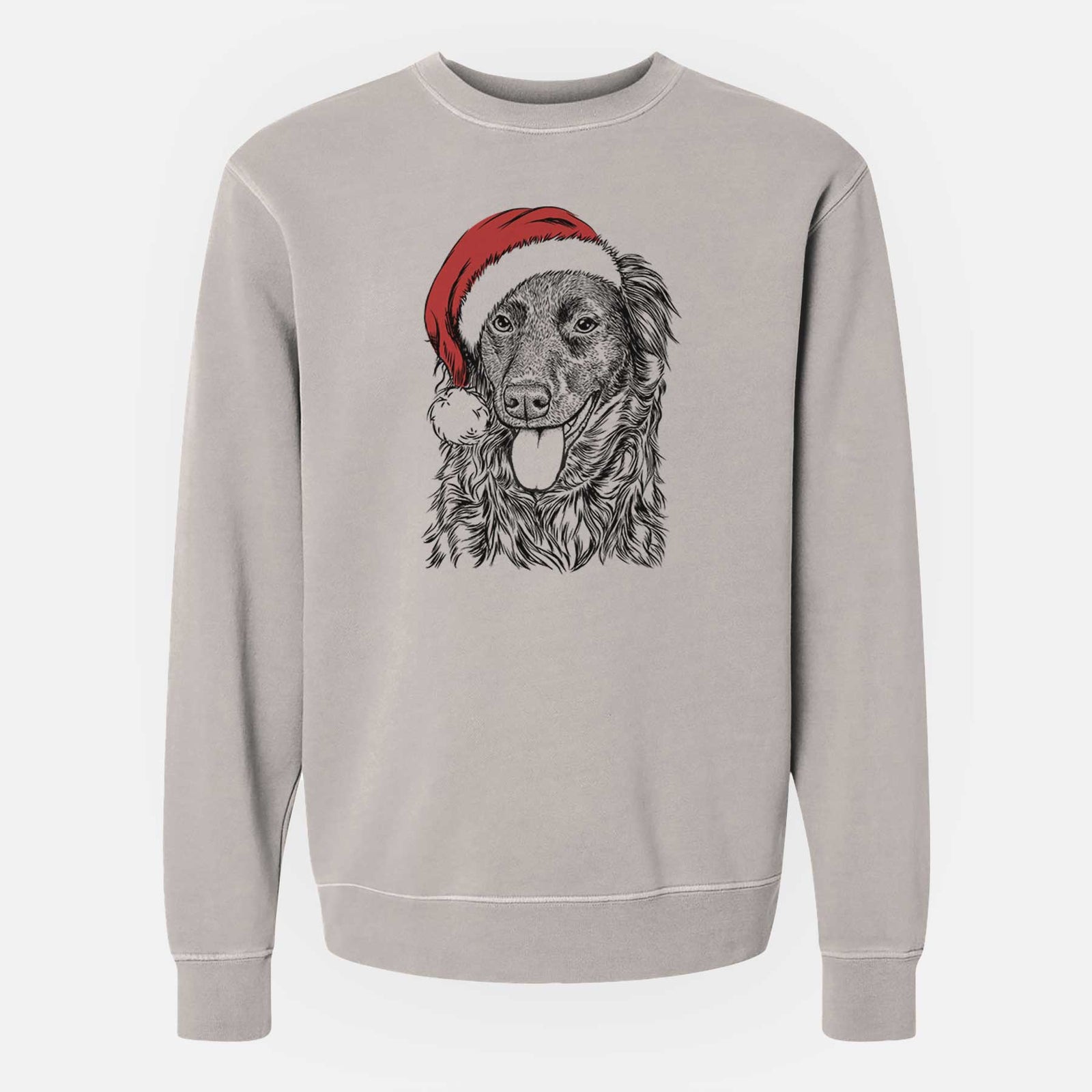 Santa Maisie Mae the Aussiedor - Unisex Pigment Dyed Crew Sweatshirt