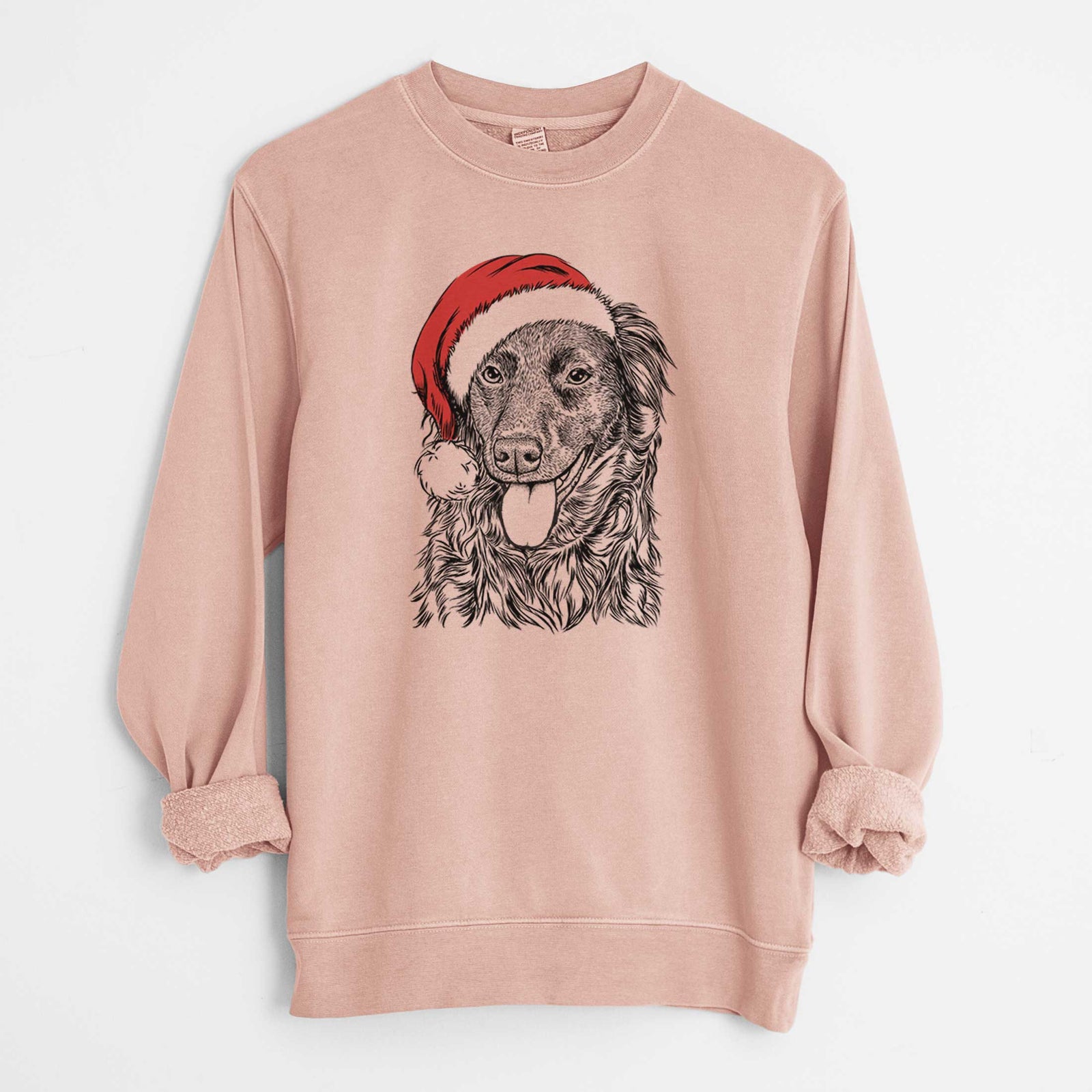 Santa Maisie Mae the Aussiedor - Unisex Pigment Dyed Crew Sweatshirt