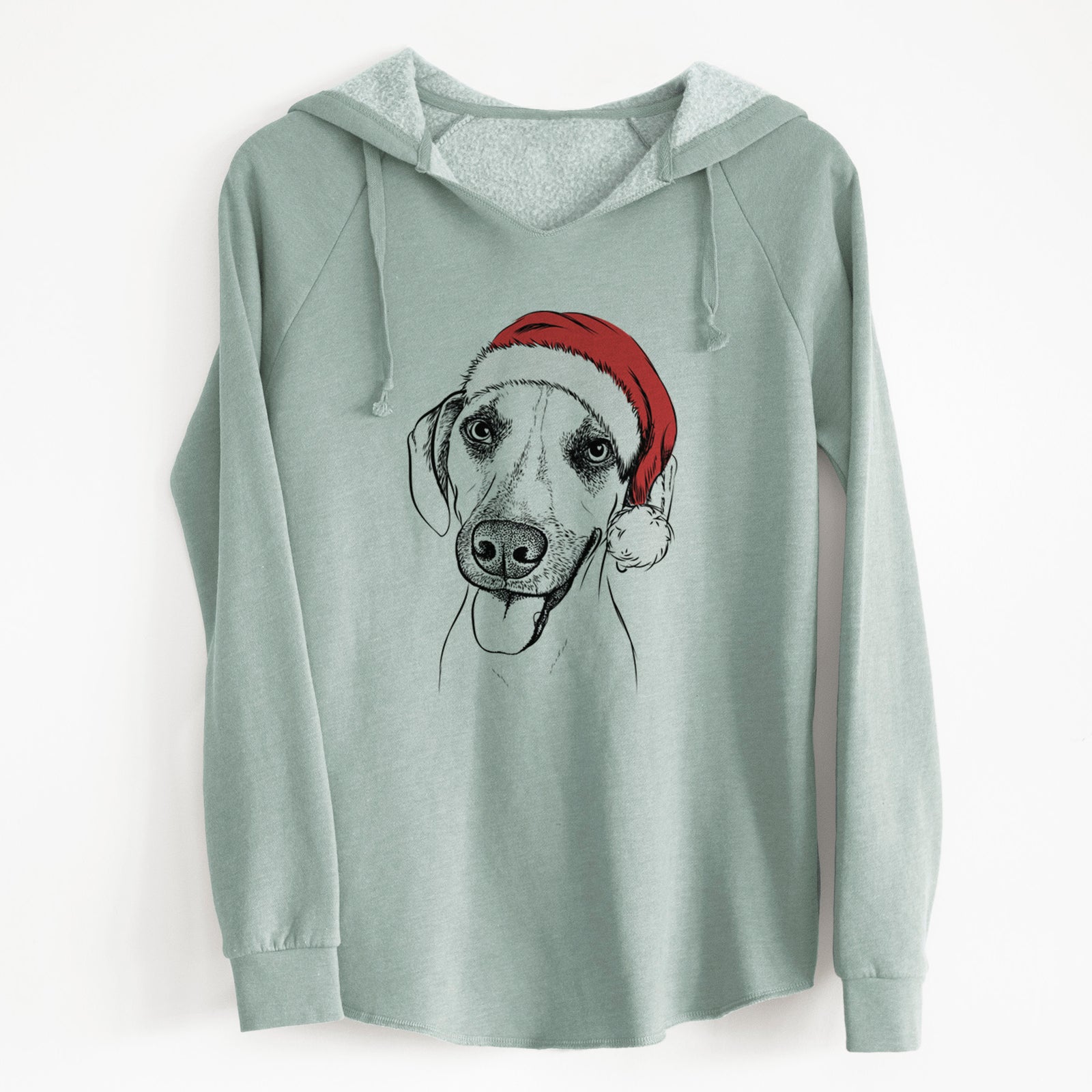 Santa Malia the American Foxhound Mix - Cali Wave Hooded Sweatshirt