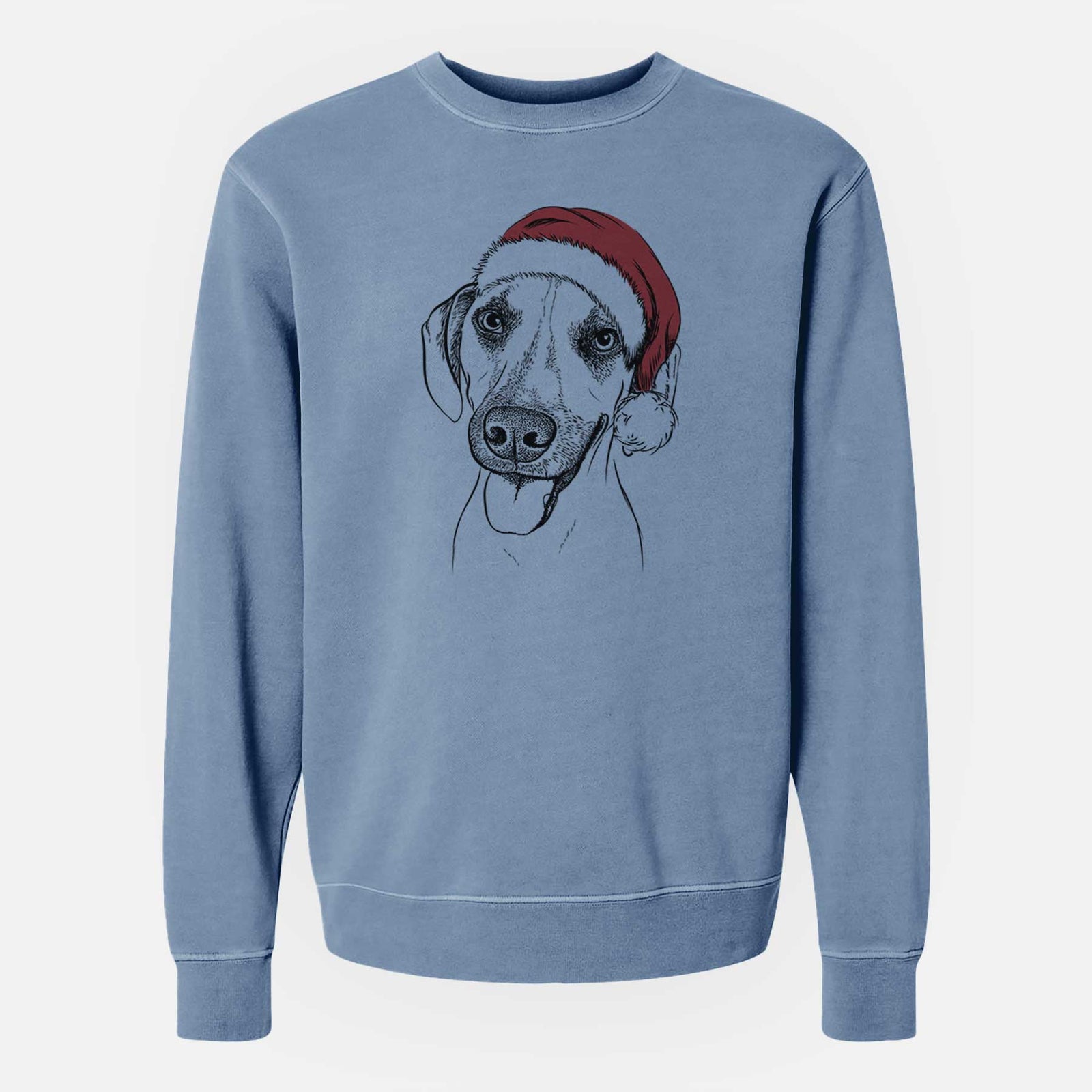 Santa Malia the American Foxhound Mix - Unisex Pigment Dyed Crew Sweatshirt