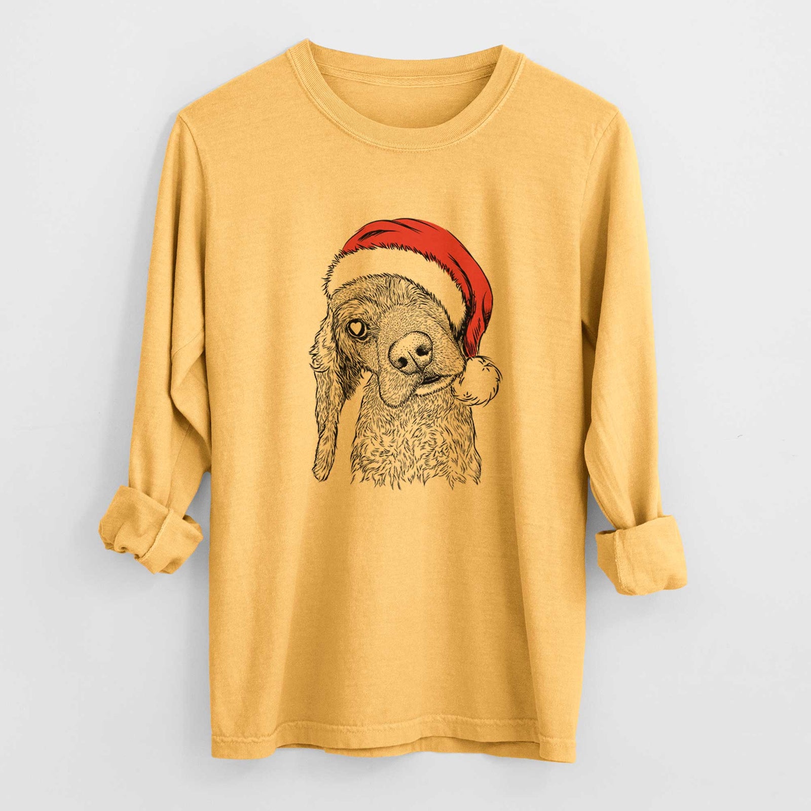 Santa Mambo #5 the Cocker Spaniel - Heavyweight 100% Cotton Long Sleeve