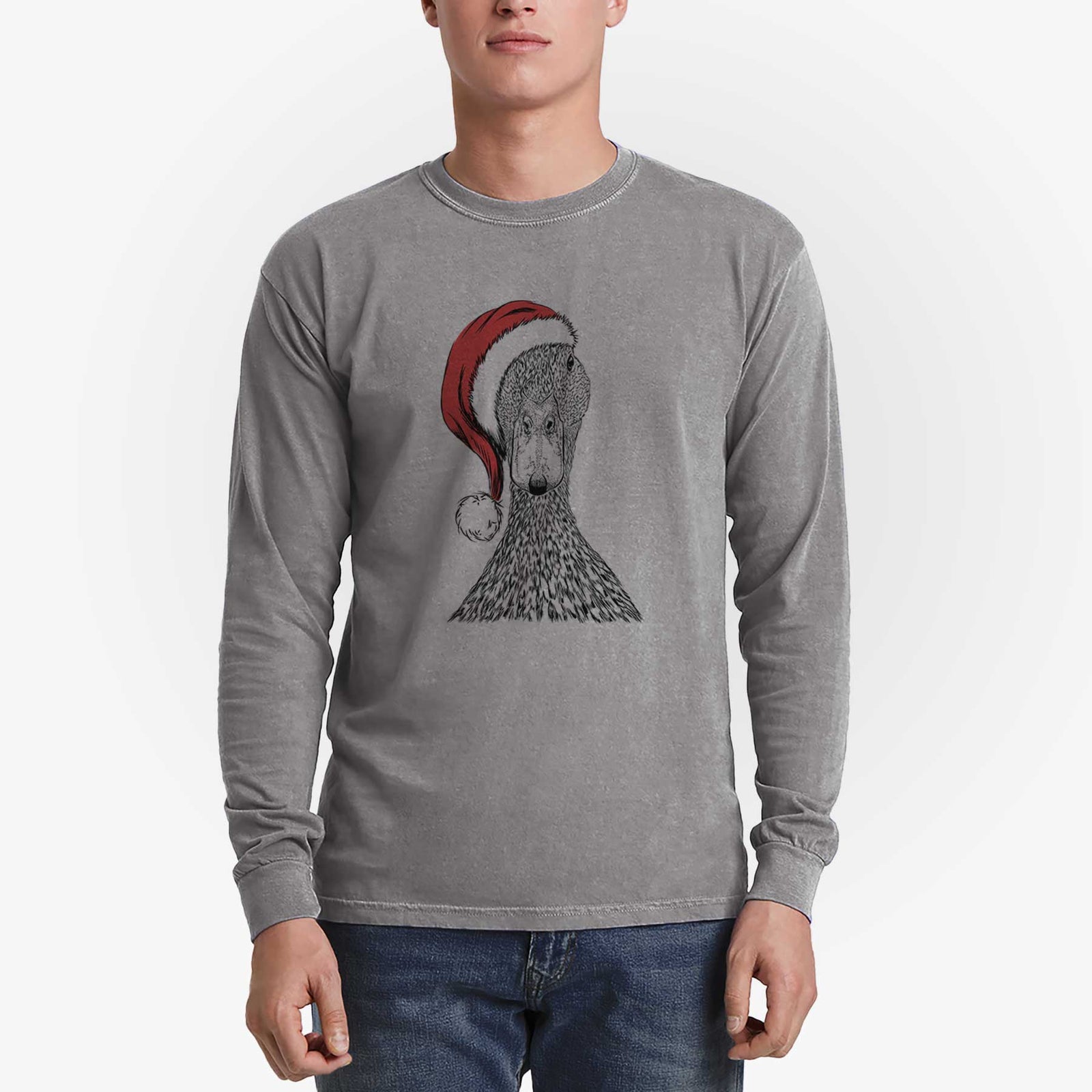 Santa Marge the Mallard Duck - Heavyweight 100% Cotton Long Sleeve