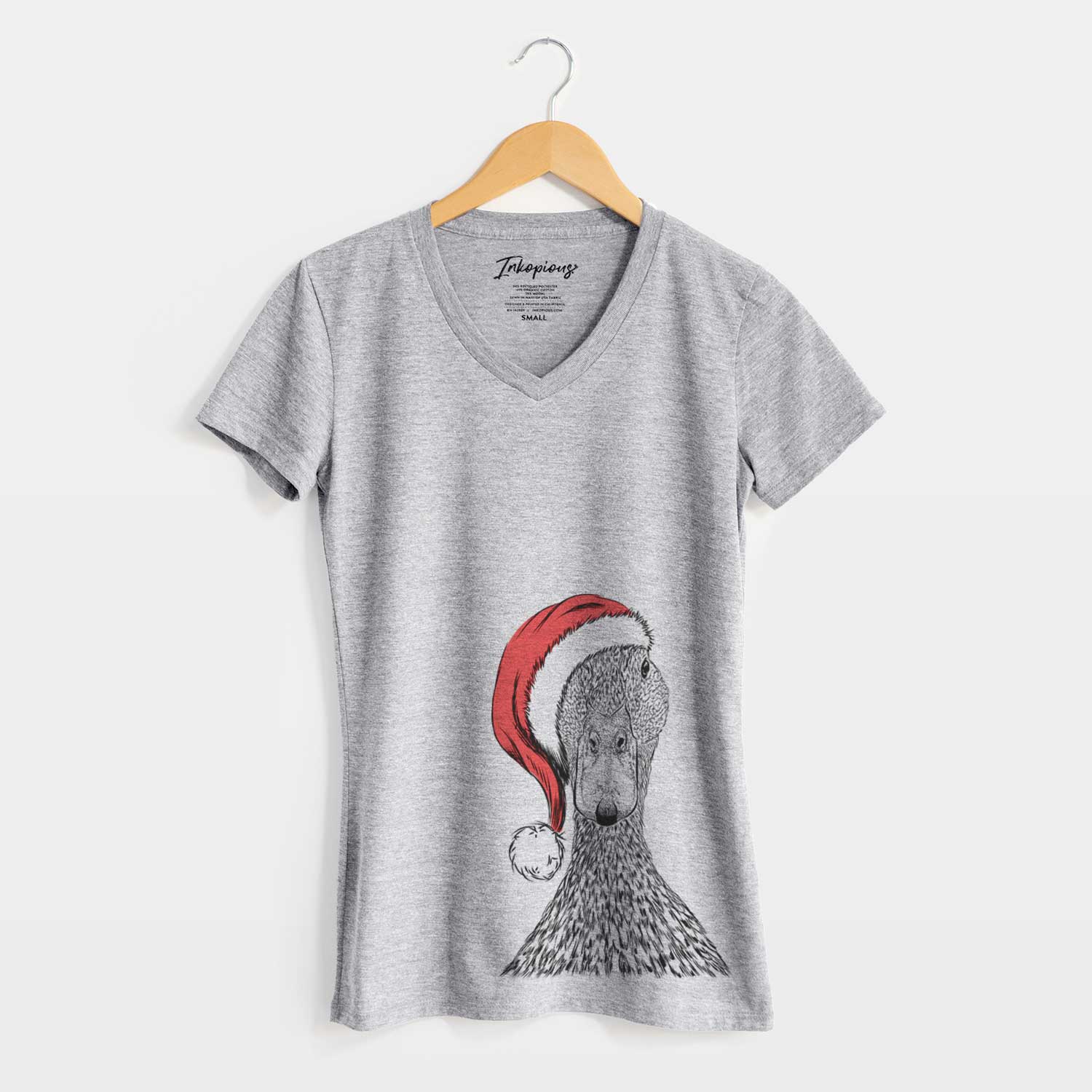 Santa Marge the Mallard Duck - Women's V-neck Shirt