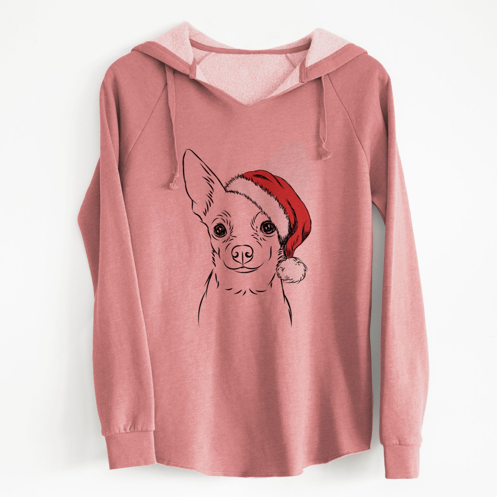 Santa Martini the Chihuahua - Cali Wave Hooded Sweatshirt
