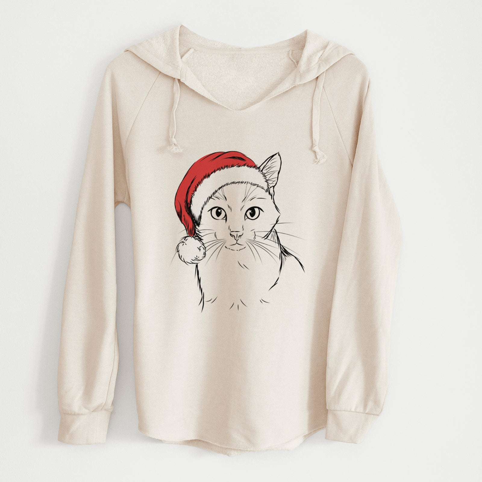 Santa Maverick the Cat - Cali Wave Hooded Sweatshirt