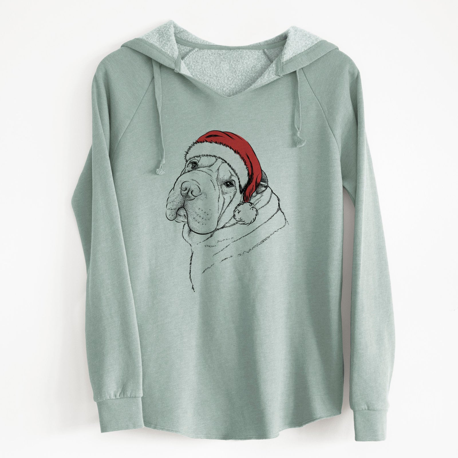 Santa Maximus the Shar Pei - Cali Wave Hooded Sweatshirt