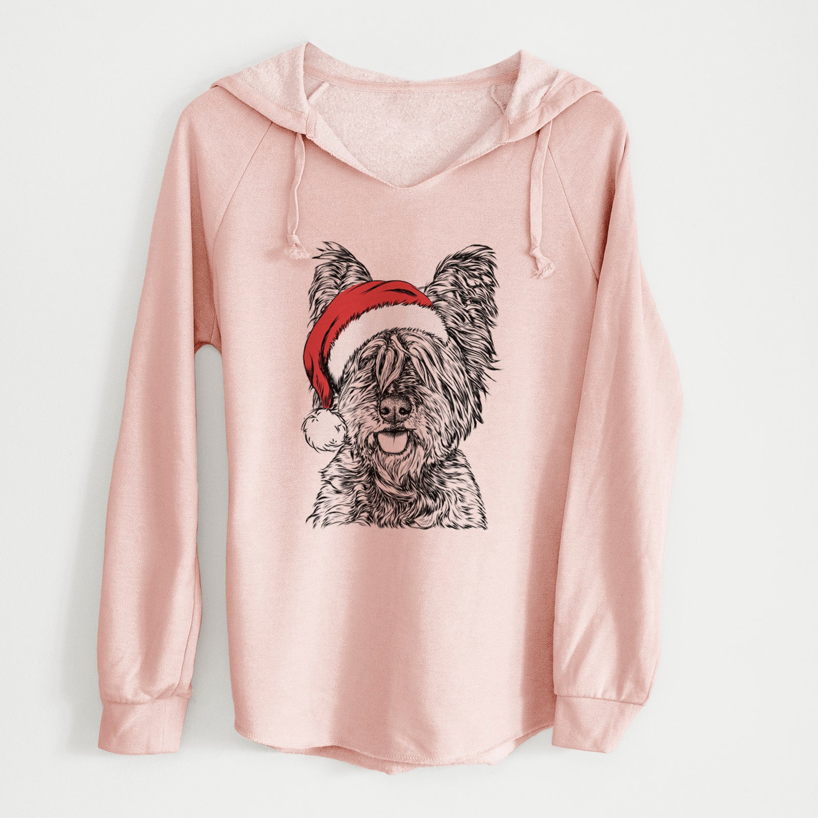 Santa McDuff the Cairn Terrier - Cali Wave Hooded Sweatshirt