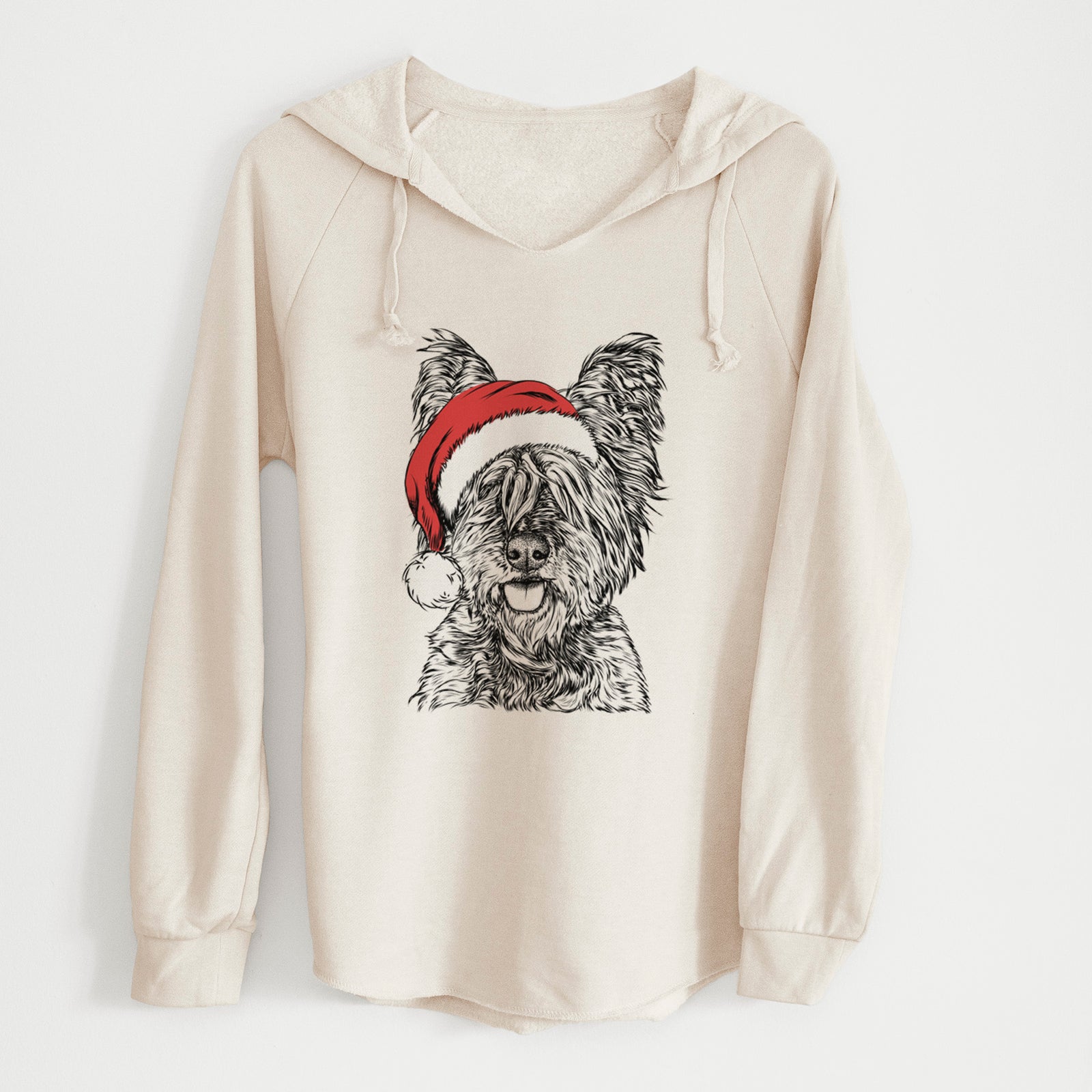 Santa McDuff the Cairn Terrier - Cali Wave Hooded Sweatshirt