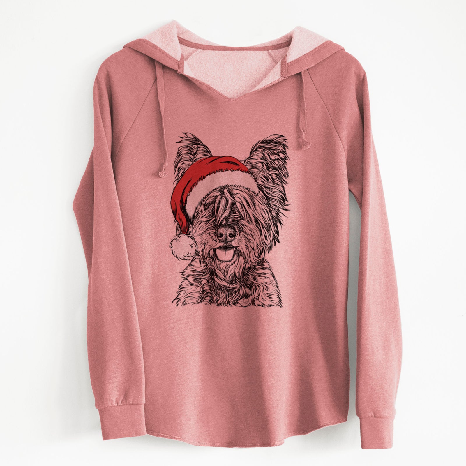 Santa McDuff the Cairn Terrier - Cali Wave Hooded Sweatshirt