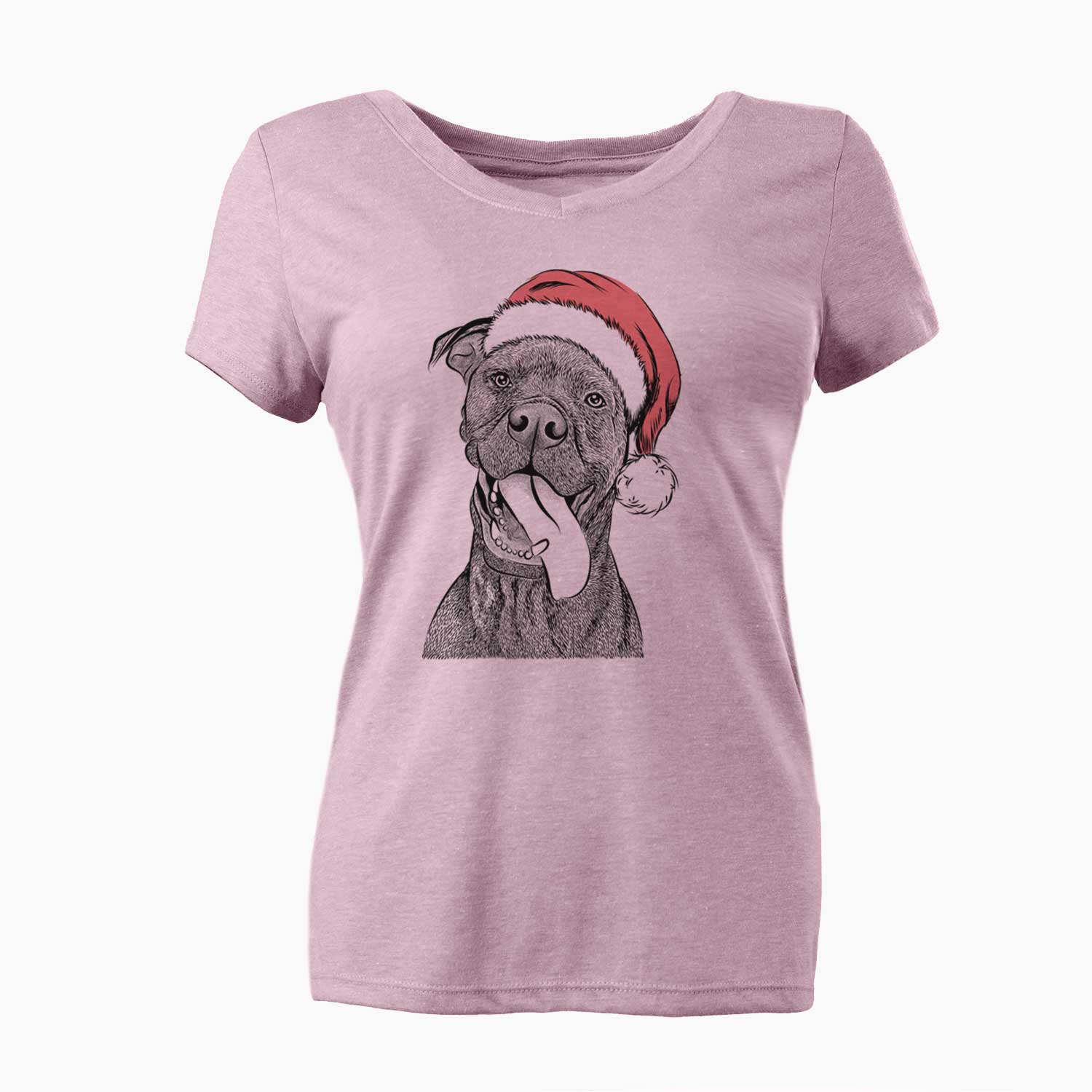 Santa Mikey the Boxador - Women's V-neck Shirt