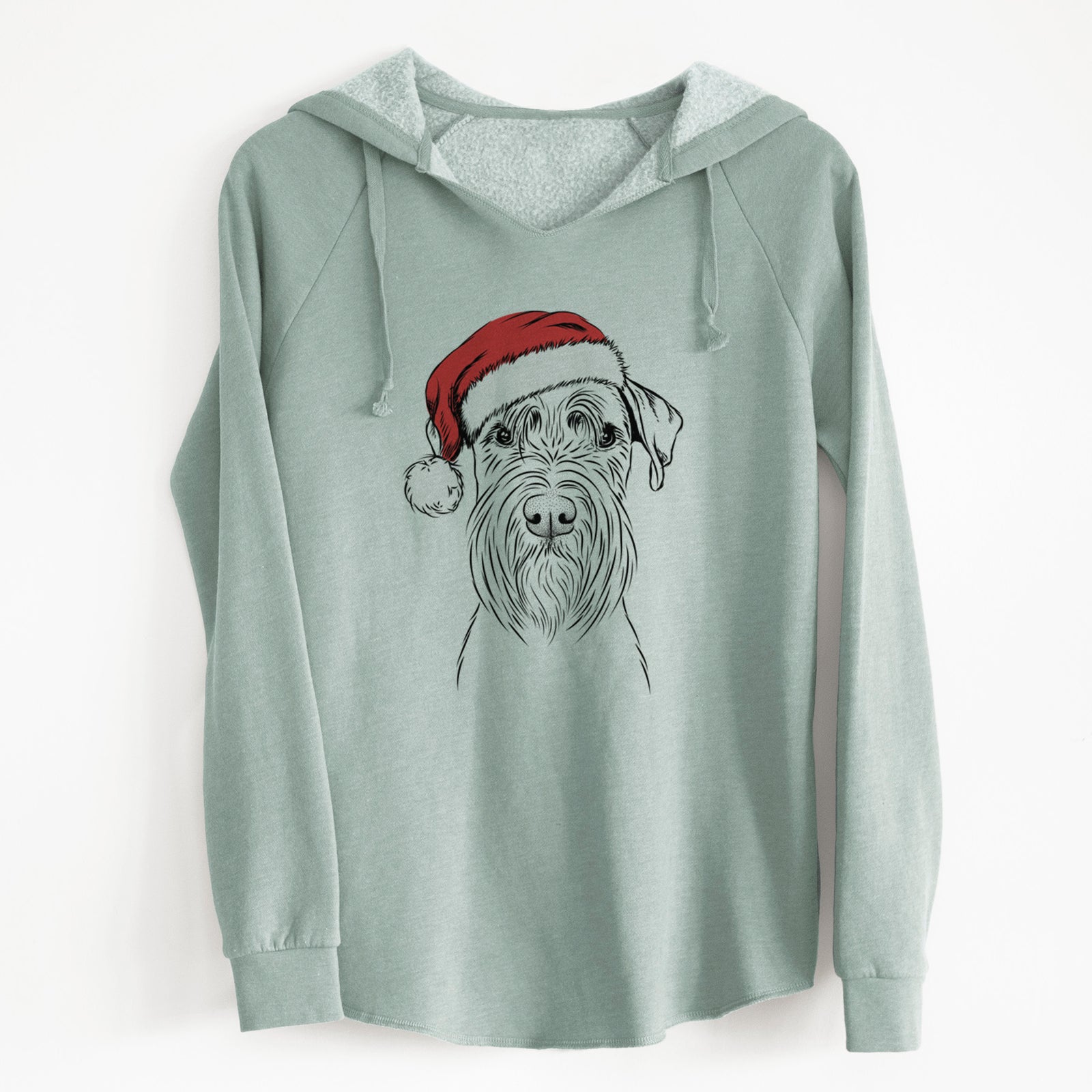Santa Milton the Schnauzer - Cali Wave Hooded Sweatshirt