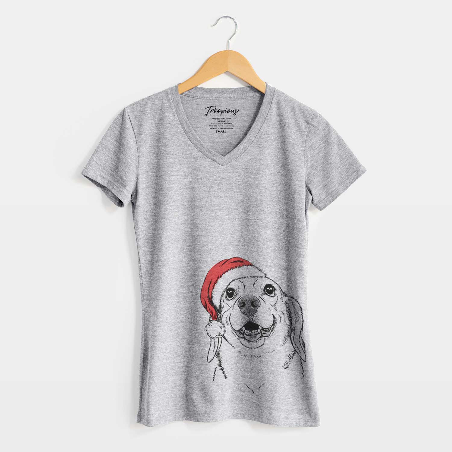 Santa Minnie the Corgle - Women's V-neck Shirt
