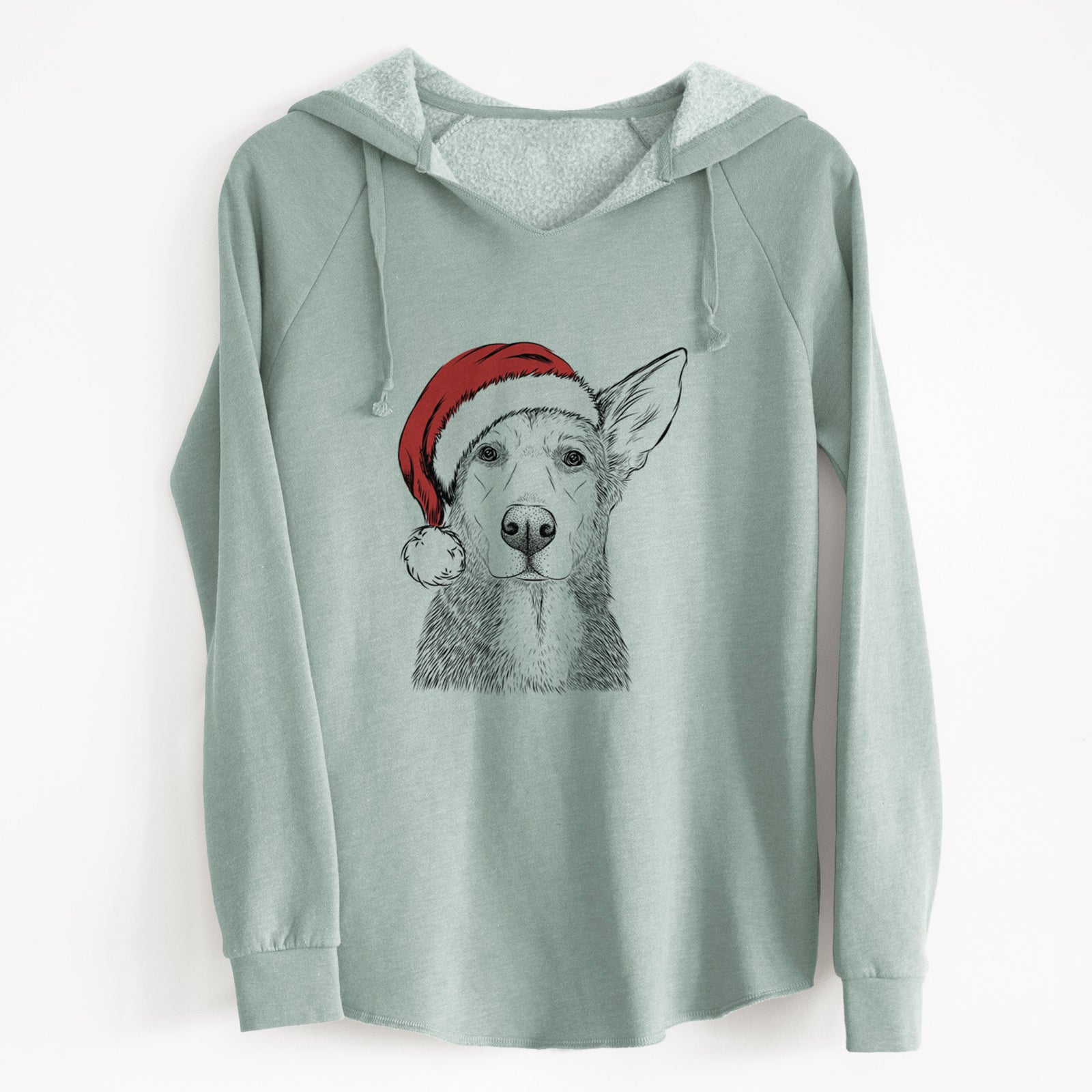Santa Misty the German Shepherd Mix - Cali Wave Hooded Sweatshirt