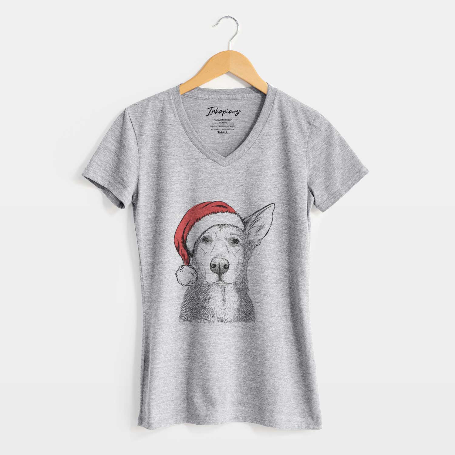 Santa Misty the German Shepherd Mix - Women's V-neck Shirt