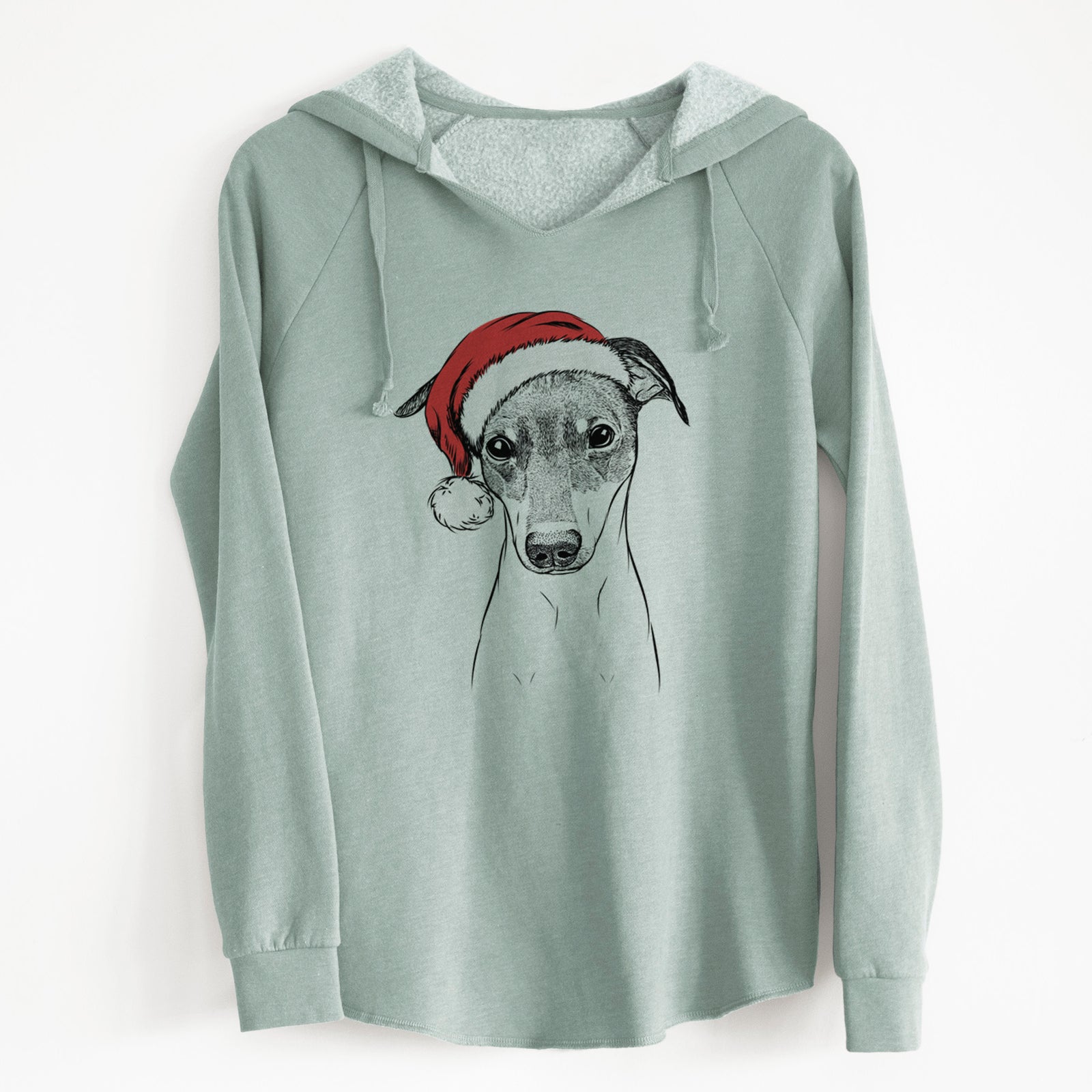 Santa Momo the Japanese Terrier - Cali Wave Hooded Sweatshirt