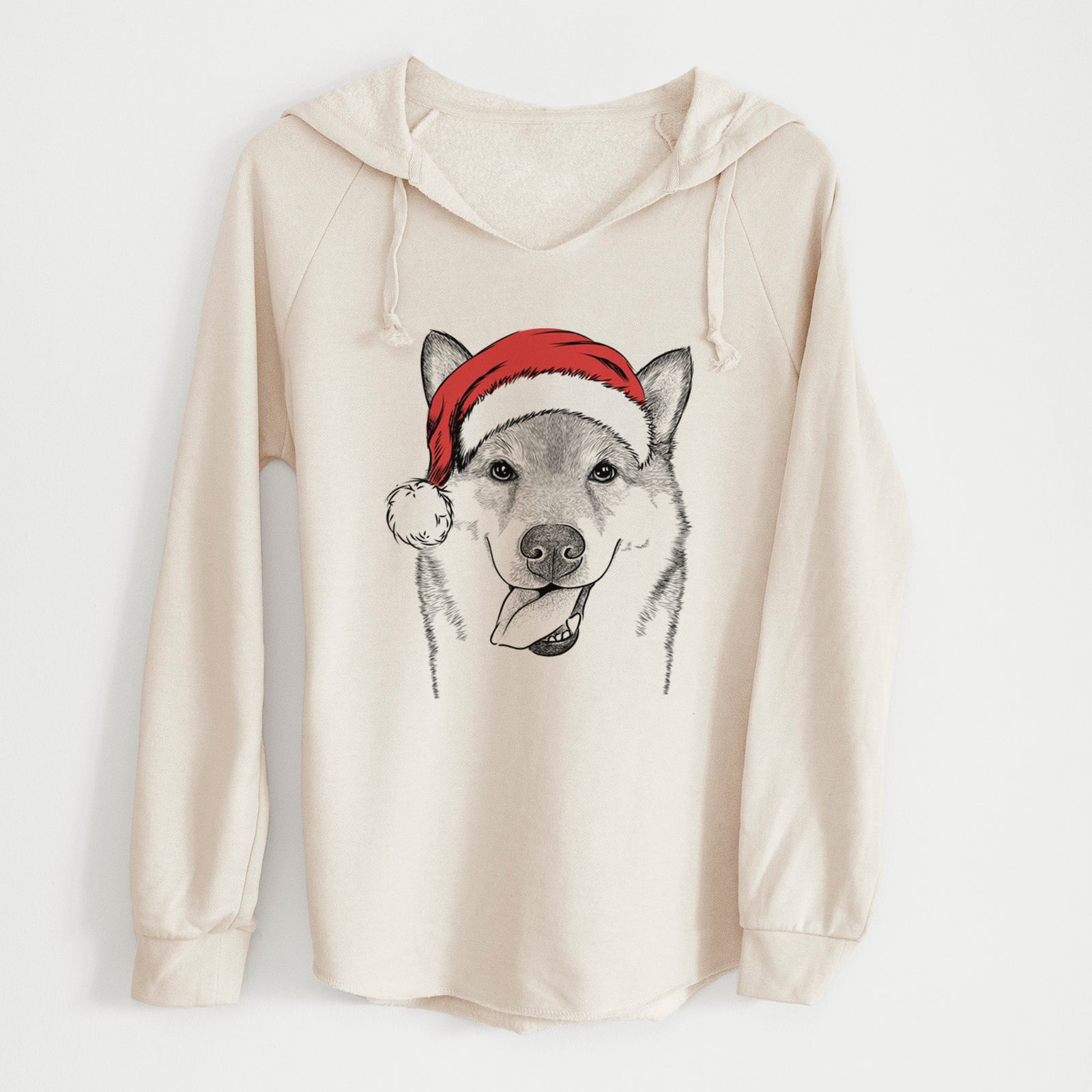 Santa Mothra the Shiba Inu - Cali Wave Hooded Sweatshirt