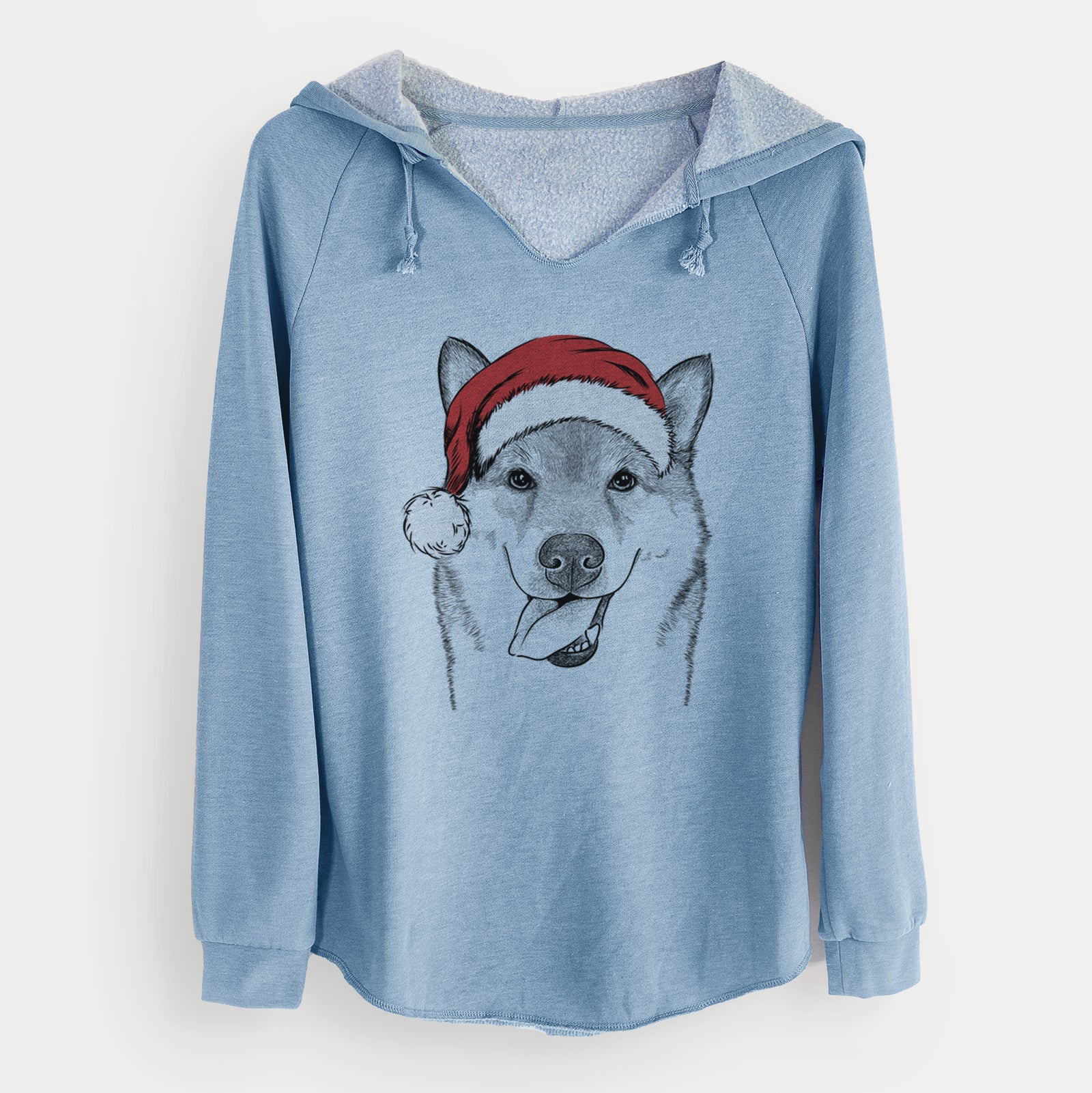 Santa Mothra the Shiba Inu - Cali Wave Hooded Sweatshirt