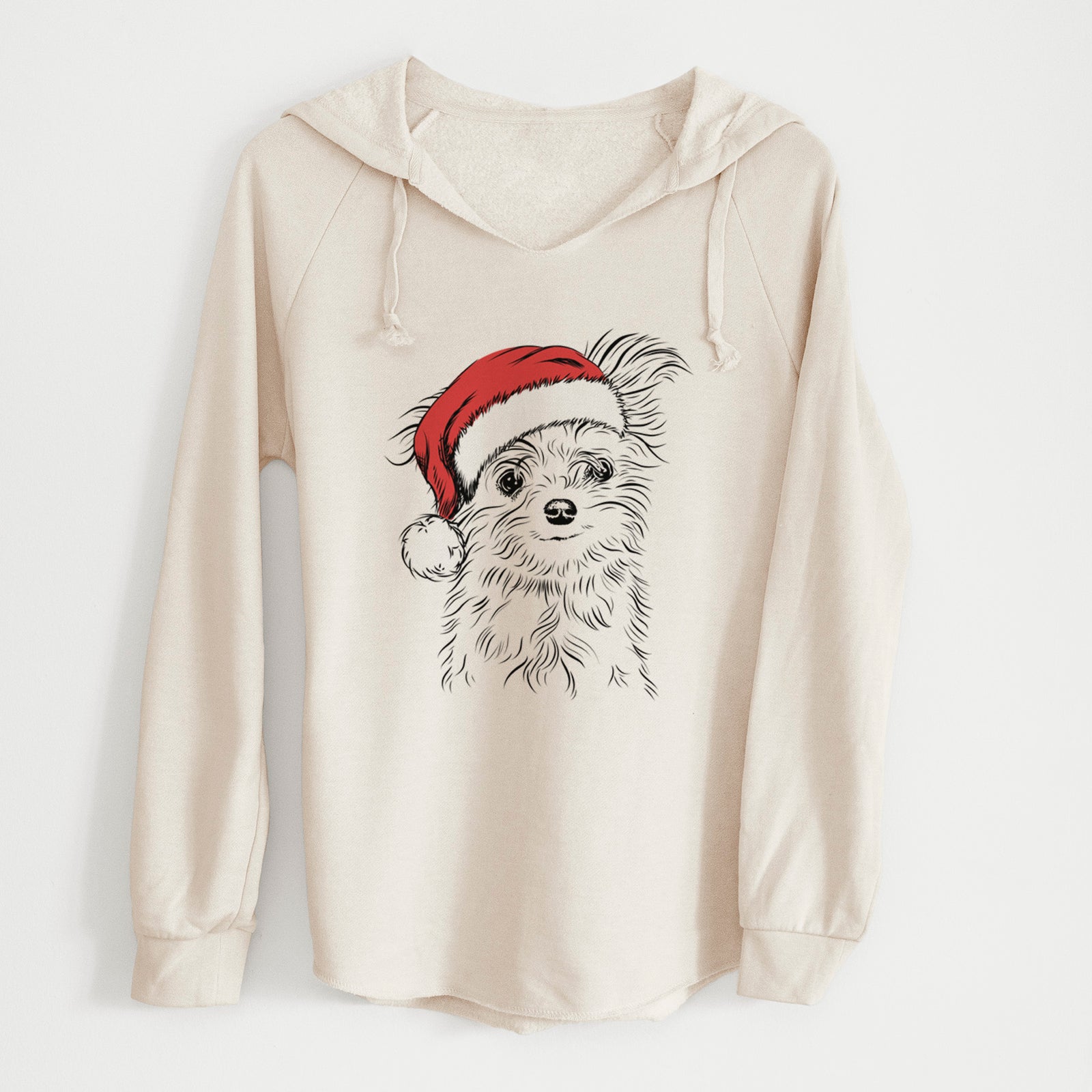 Santa Mr. Gucci Poochi the Maltese - Cali Wave Hooded Sweatshirt