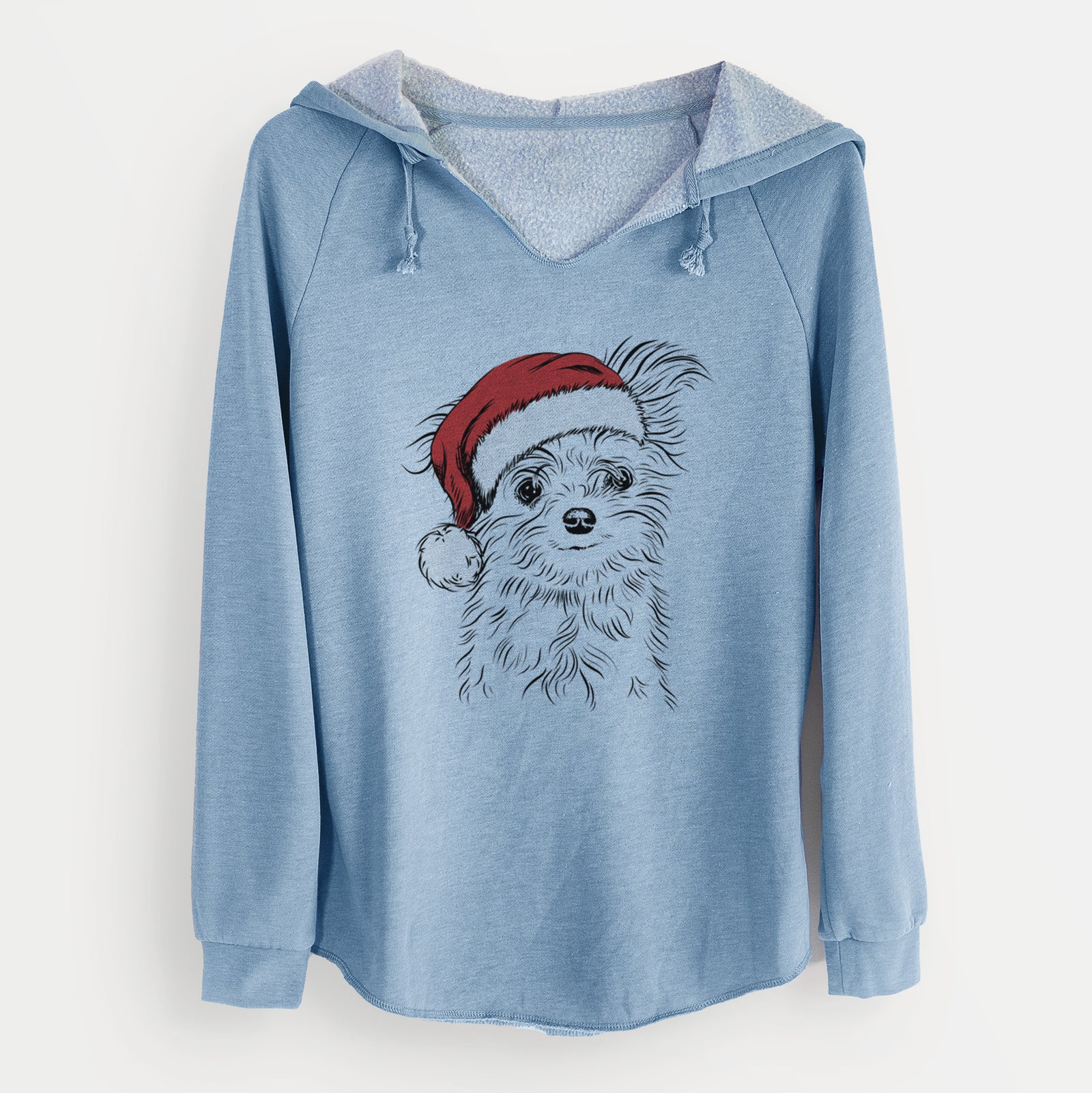Santa Mr. Gucci Poochi the Maltese - Cali Wave Hooded Sweatshirt