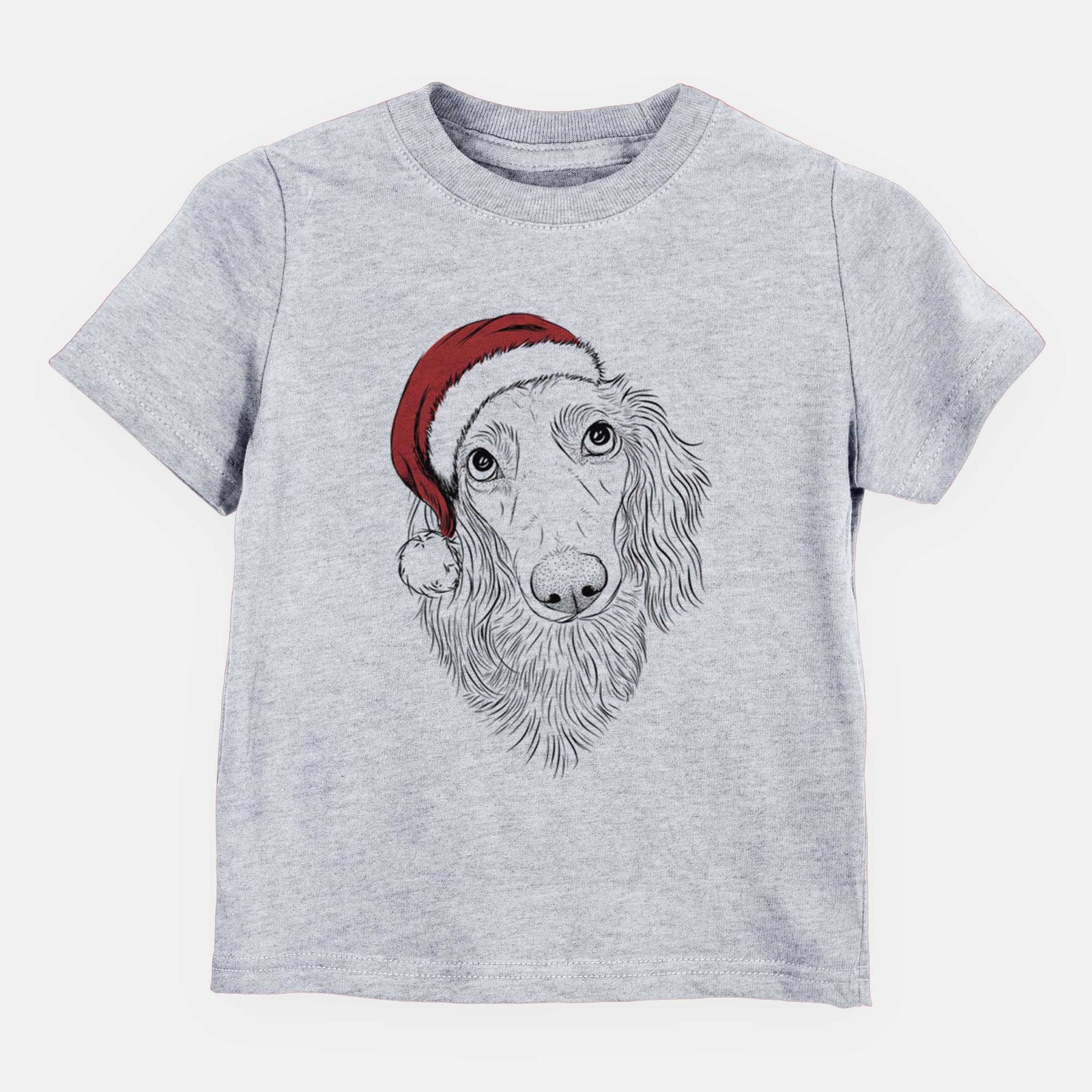Santa Mr. Rusty the Long Haired Dachshund - Kids/Youth/Toddler Shirt
