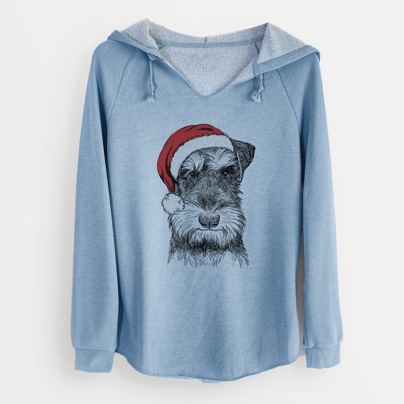 Santa Murphy the Mini Schnauzer - Cali Wave Hooded Sweatshirt