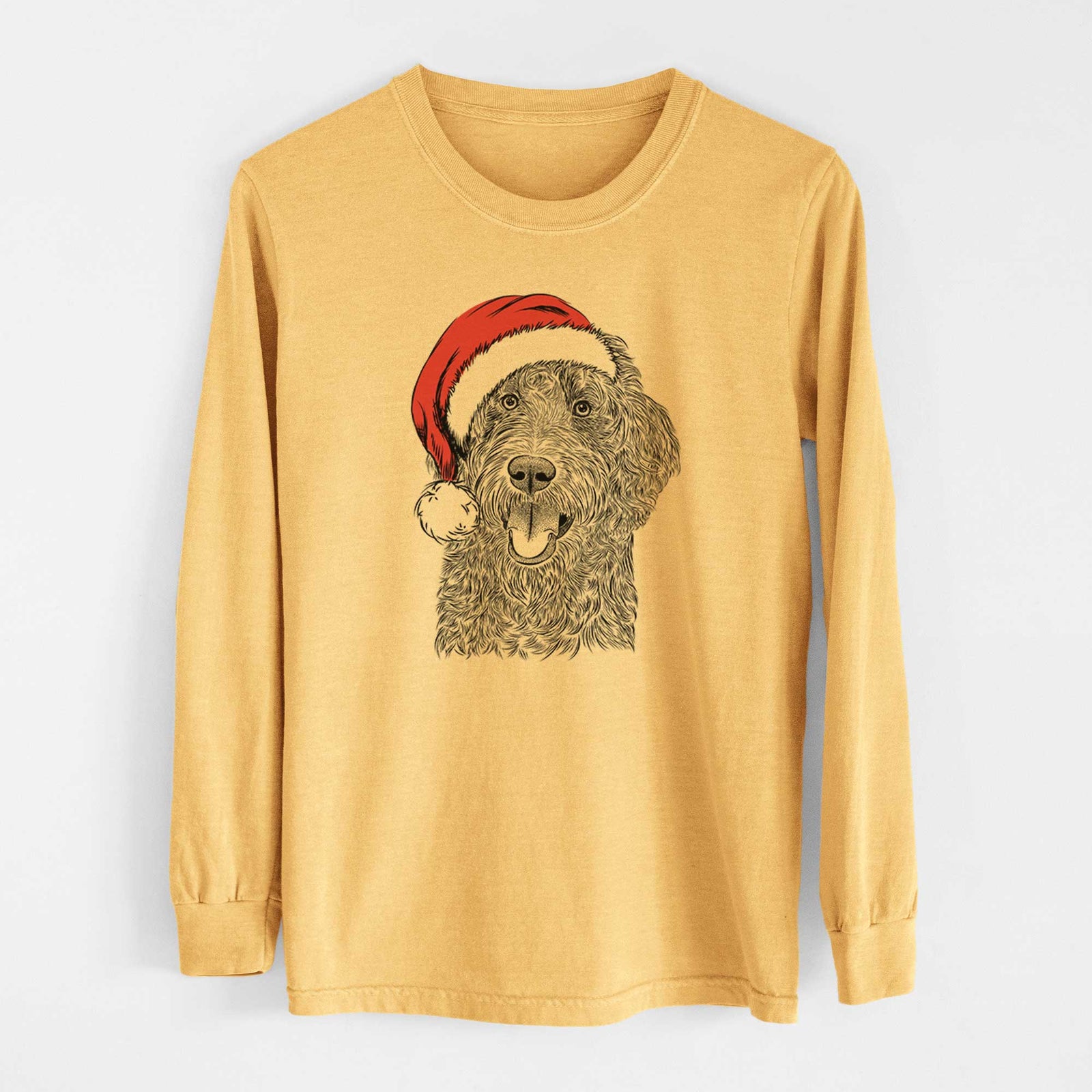 Santa Murr Dog the Labradoodle - Heavyweight 100% Cotton Long Sleeve