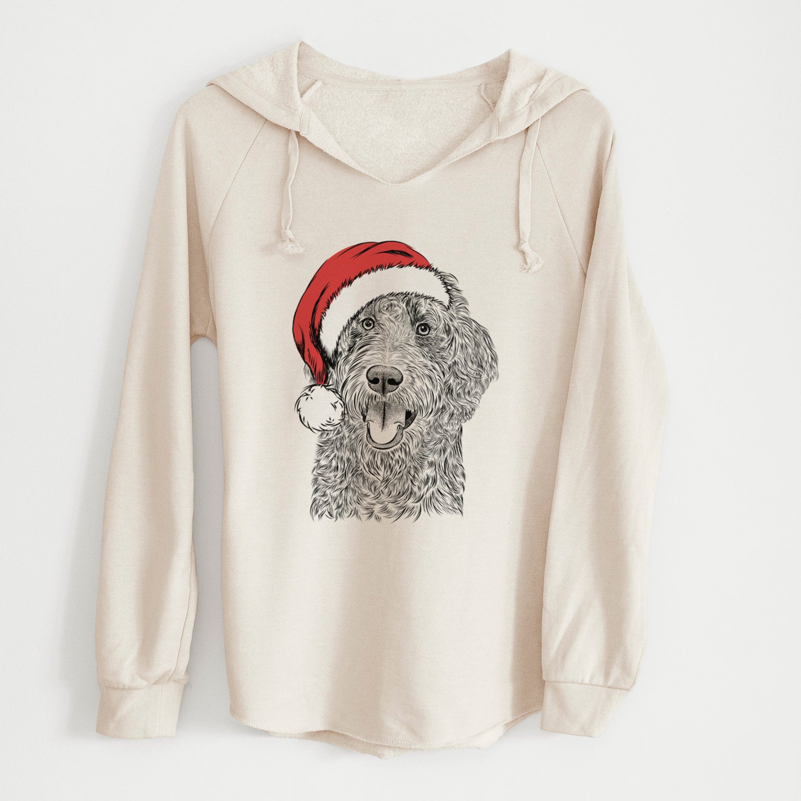 Santa Murr Dog the Labradoodle - Cali Wave Hooded Sweatshirt