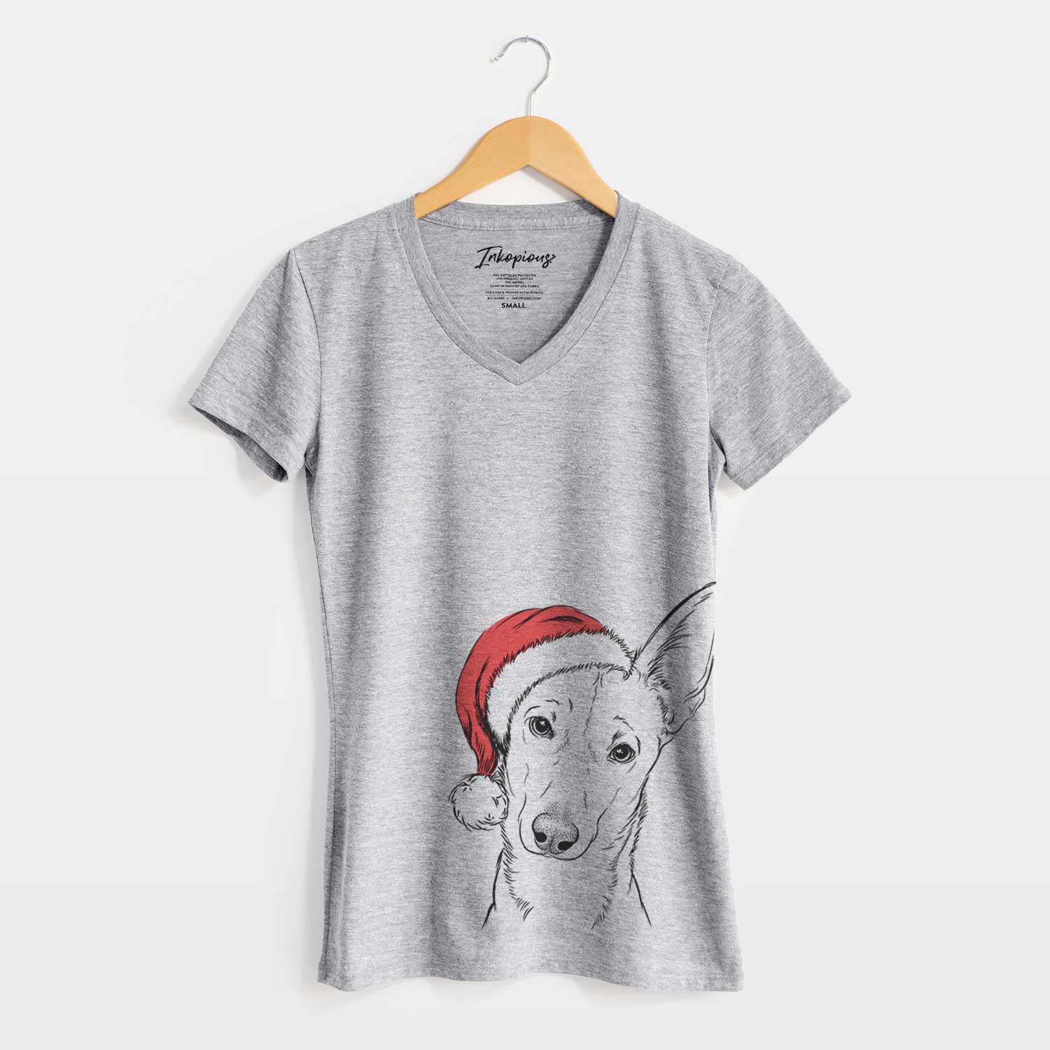 Santa Nala the Carolina Dog - Women's V-neck Shirt