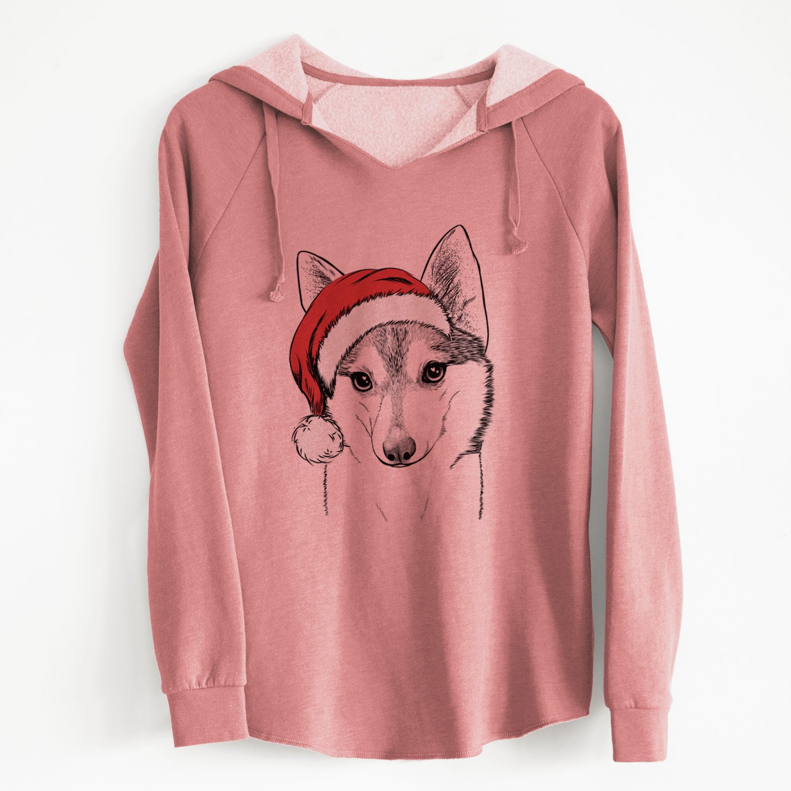 Santa Nami the Alaskan Klee Kai - Cali Wave Hooded Sweatshirt