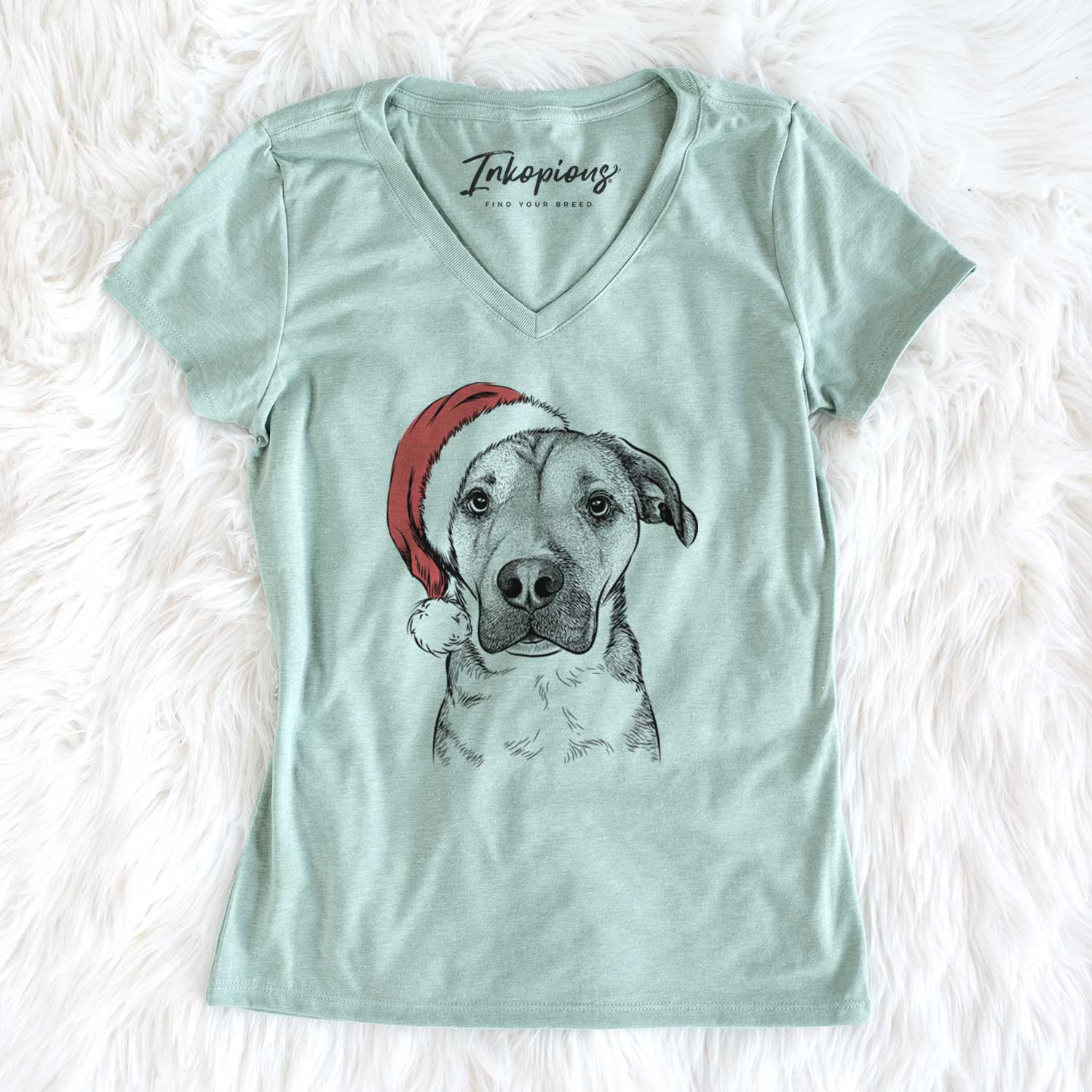 Santa Nemo the Mixed Breed - Women's V-neck Shirt