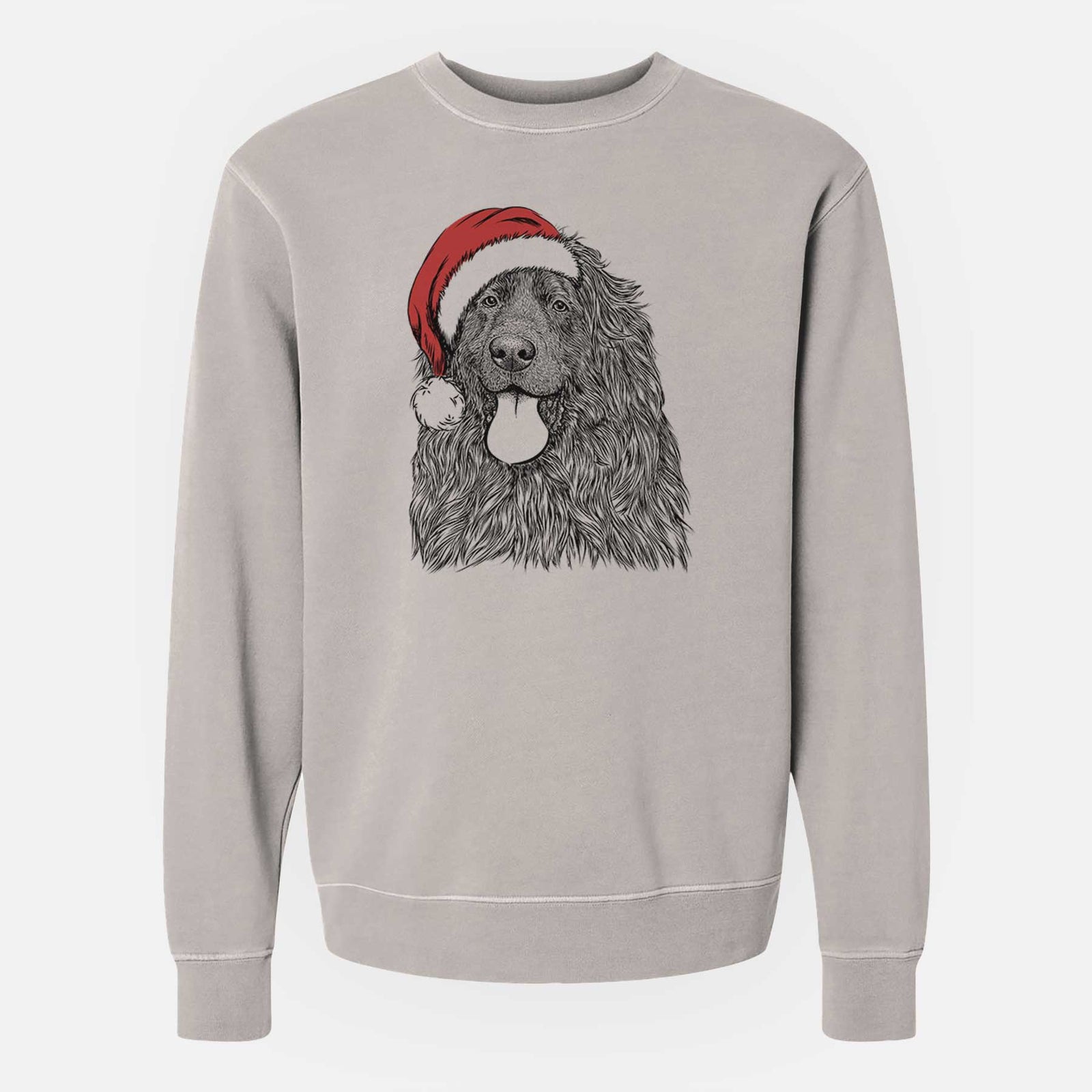 Santa Neptune the Newfoundland - Unisex Pigment Dyed Crew Sweatshirt