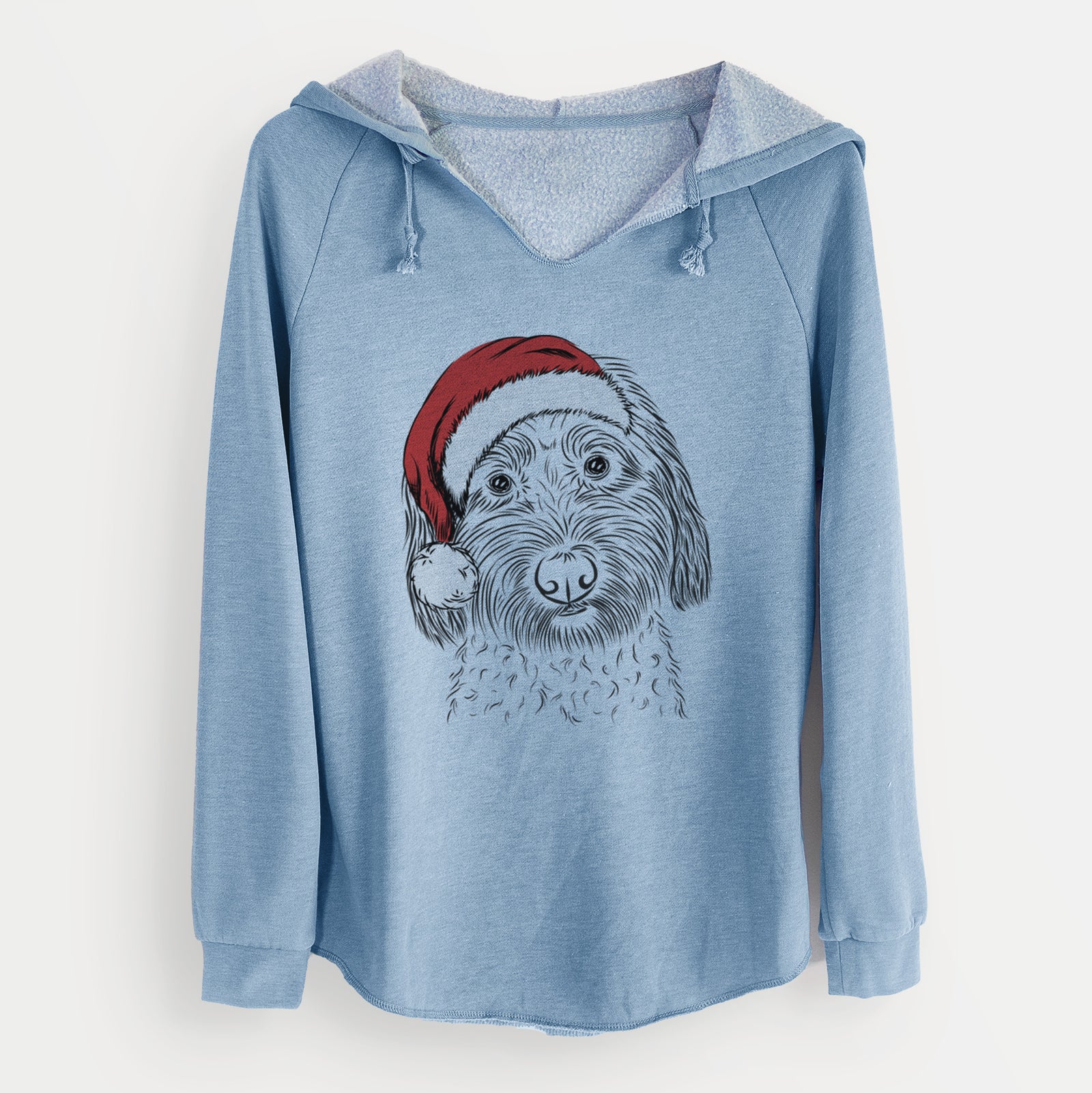 Santa Niles the Soft Coated Wheaten Terrier - Cali Wave Hooded Sweatshirt