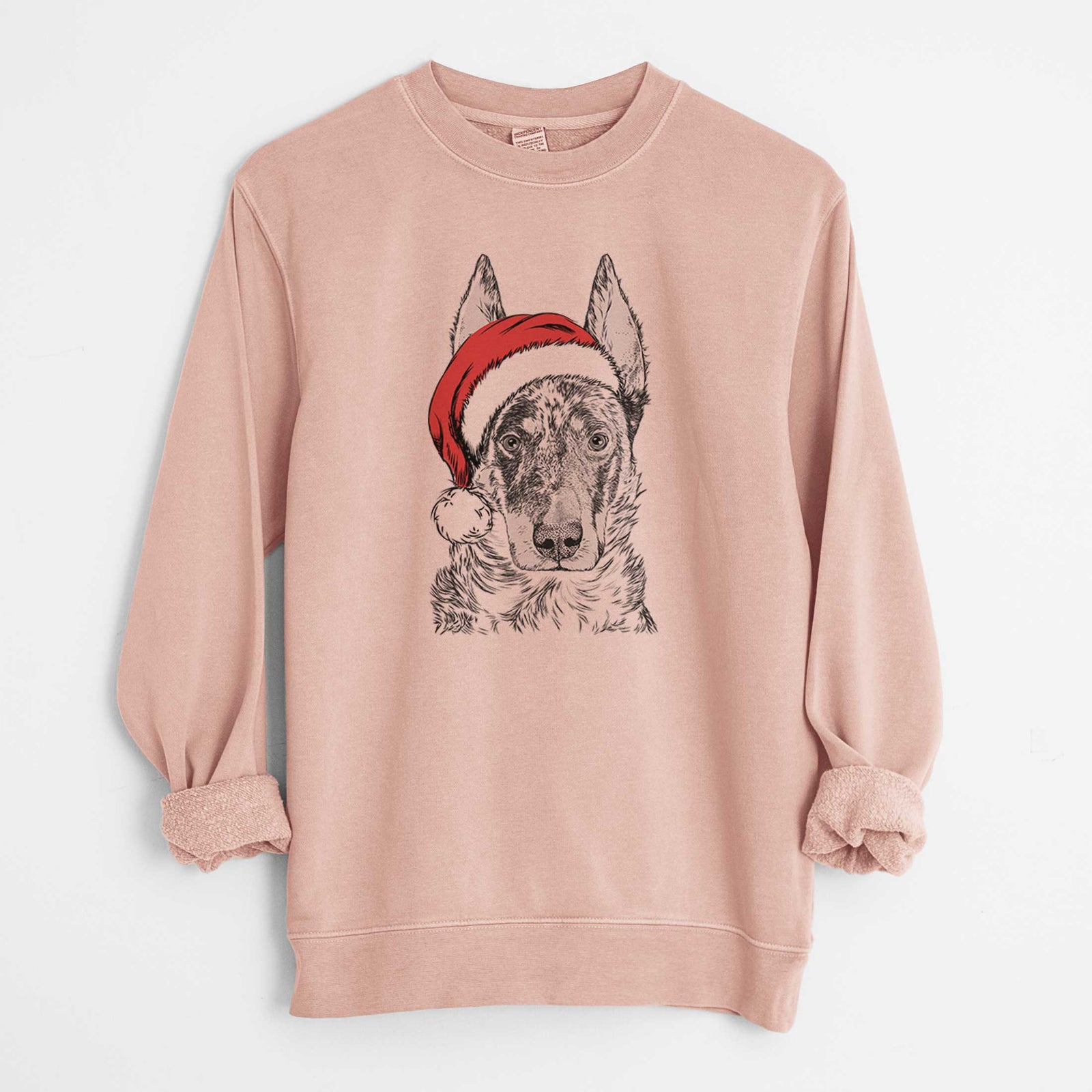 Santa Nori the Beauceron - Unisex Pigment Dyed Crew Sweatshirt