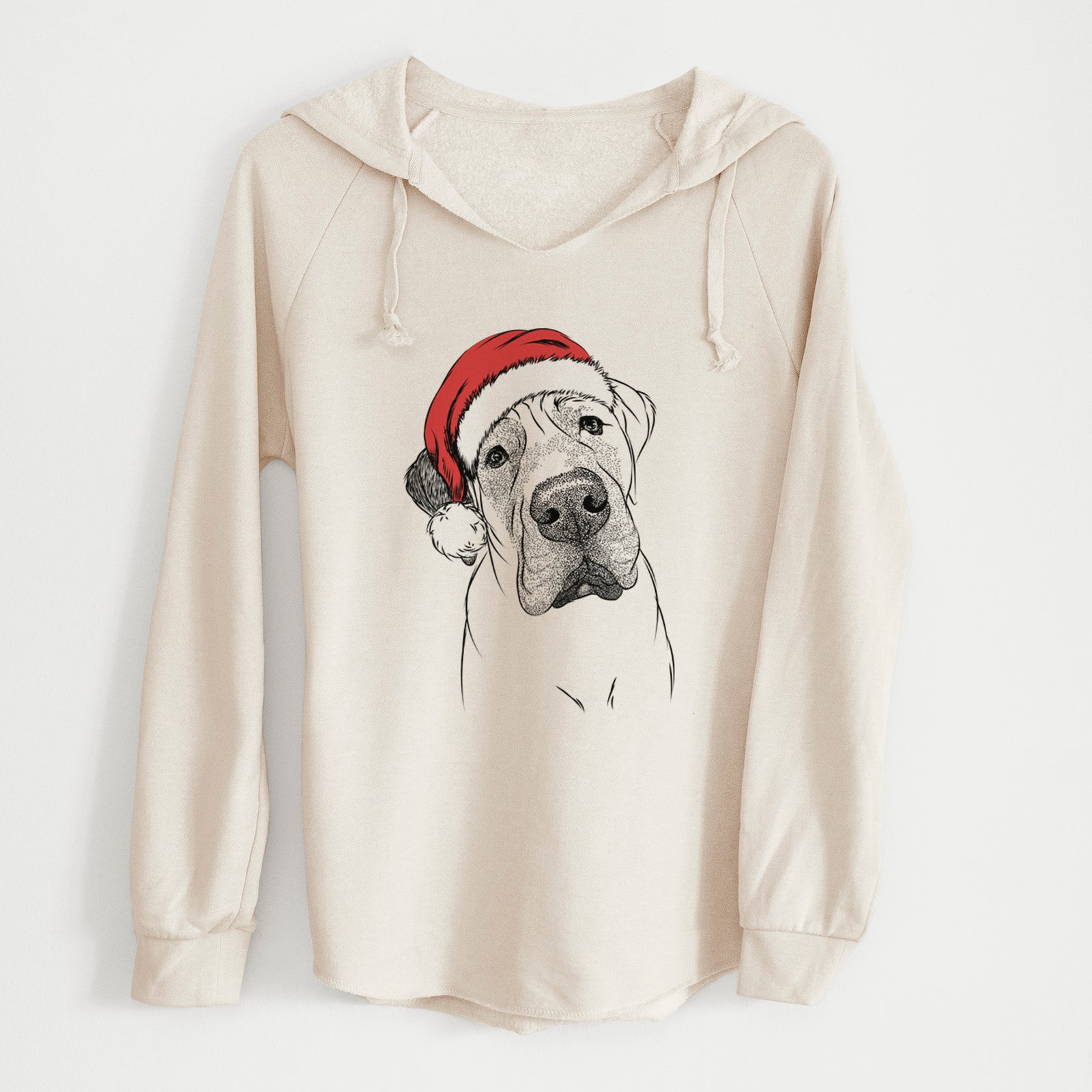 Santa Nutterbutter the English Mastiff - Cali Wave Hooded Sweatshirt
