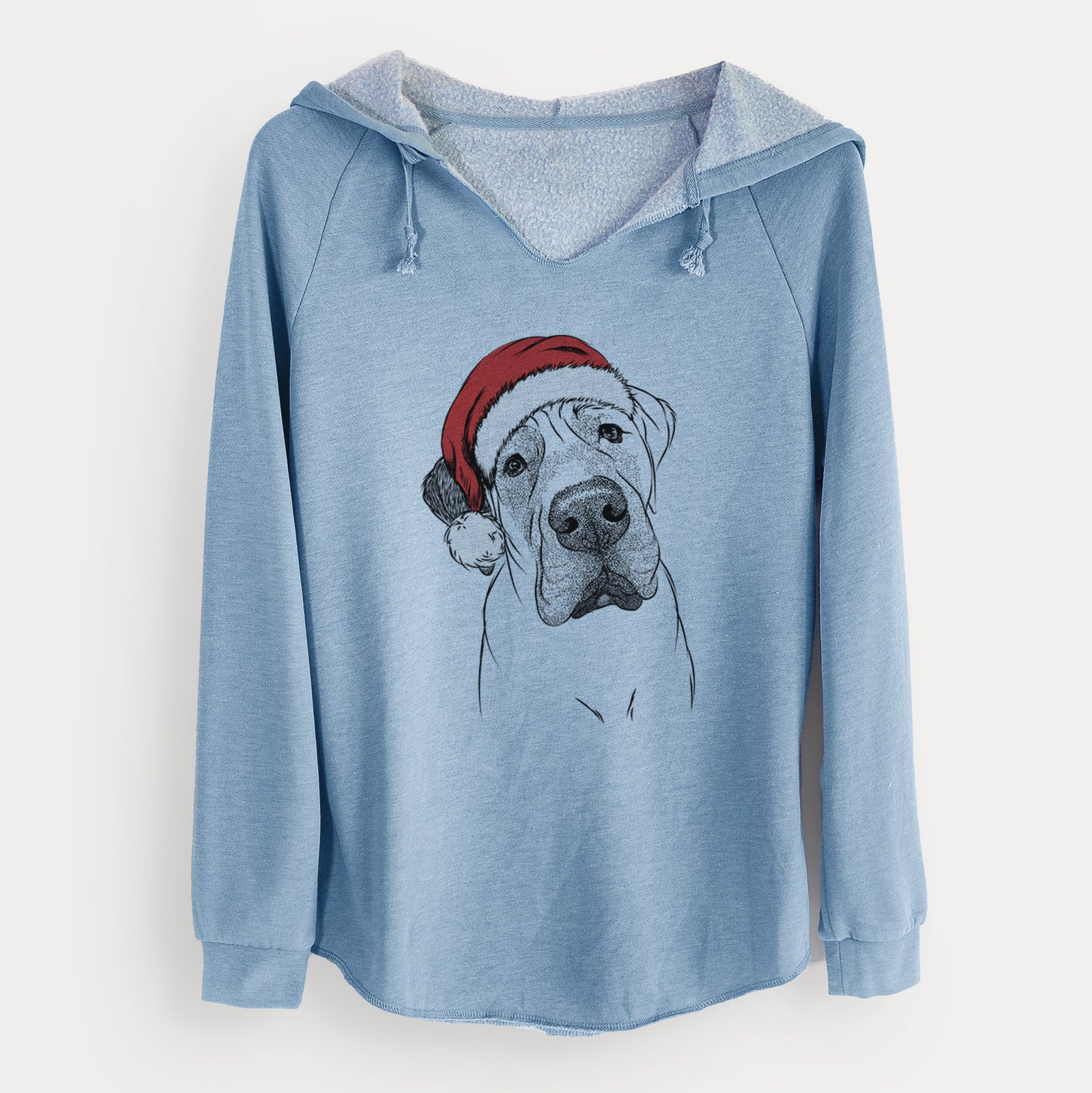 Santa Nutterbutter the English Mastiff - Cali Wave Hooded Sweatshirt