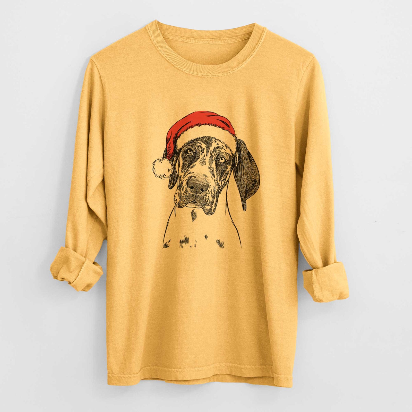 Santa Nyx the Great Dane - Heavyweight 100% Cotton Long Sleeve