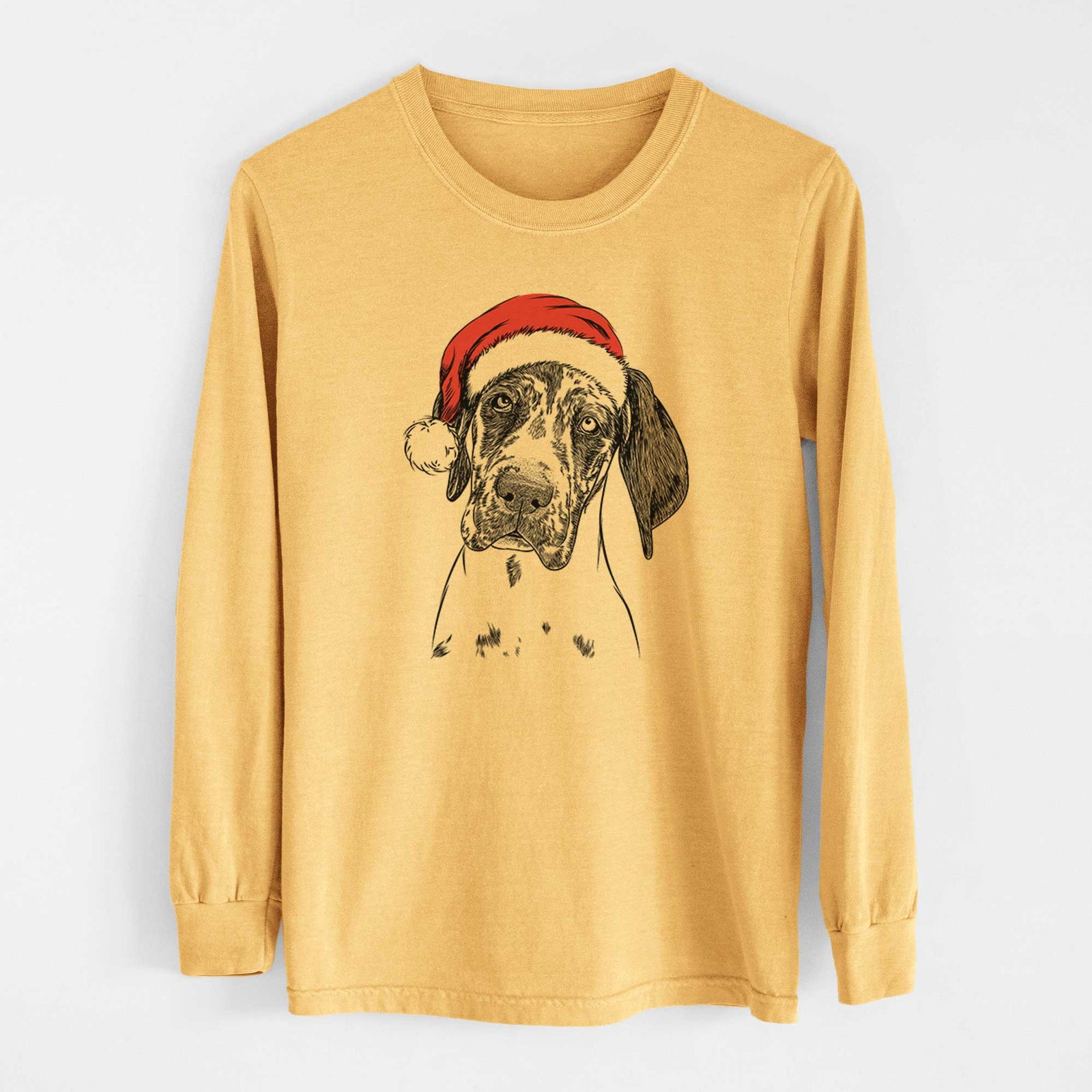 Santa Nyx the Great Dane - Heavyweight 100% Cotton Long Sleeve