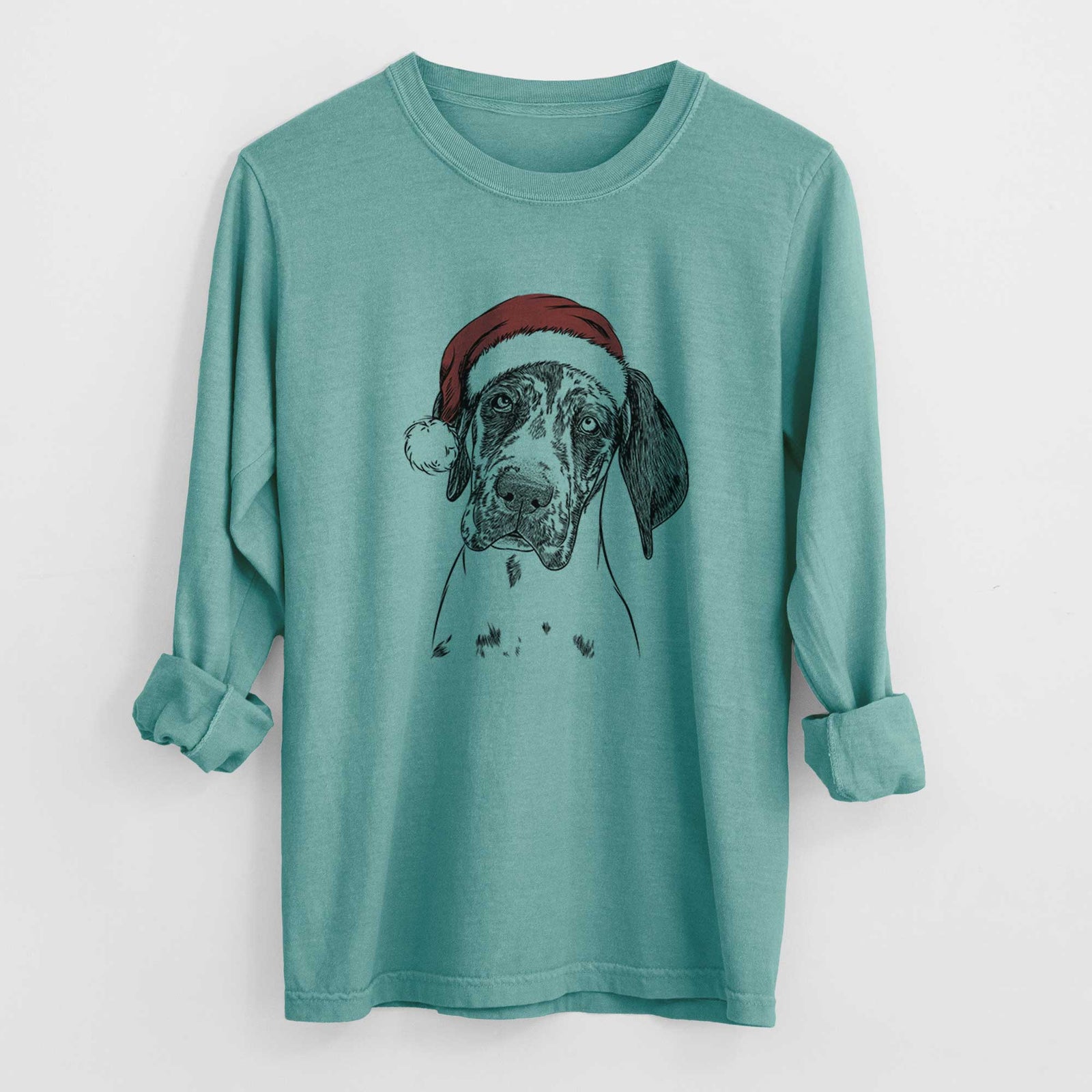 Santa Nyx the Great Dane - Heavyweight 100% Cotton Long Sleeve