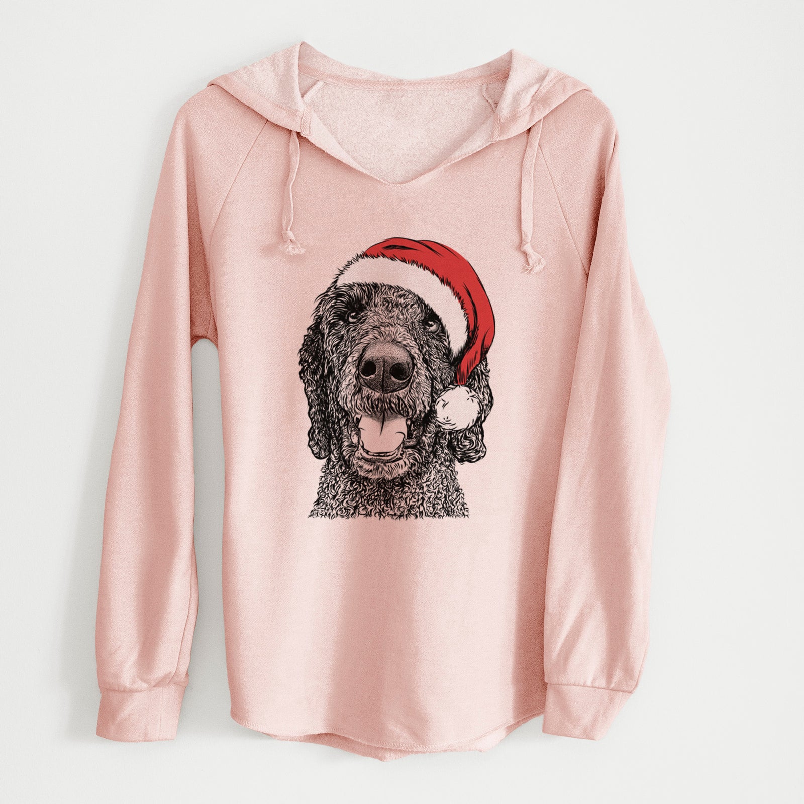 Santa Obi James the Goldendoodle - Cali Wave Hooded Sweatshirt