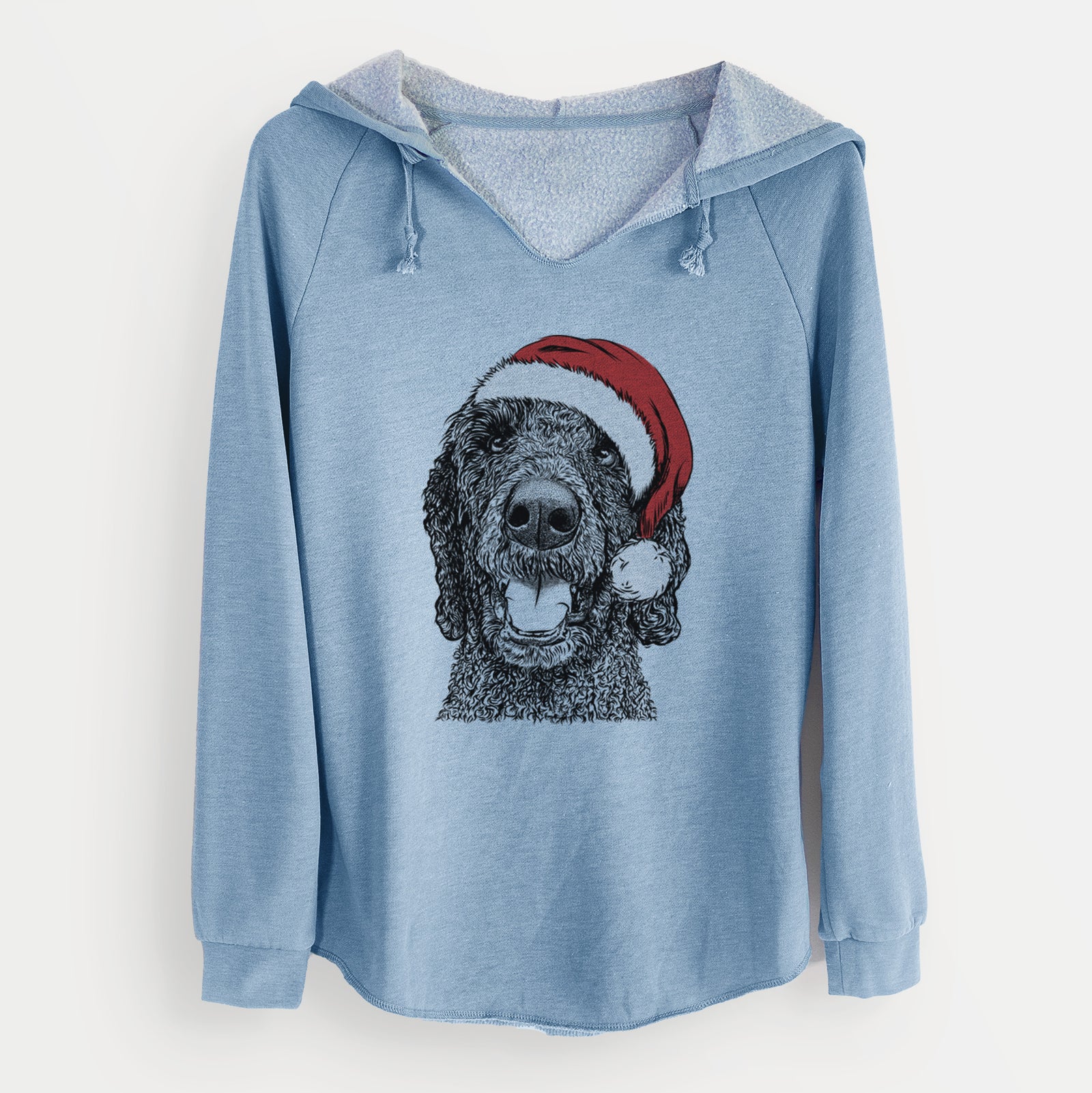 Santa Obi James the Goldendoodle - Cali Wave Hooded Sweatshirt