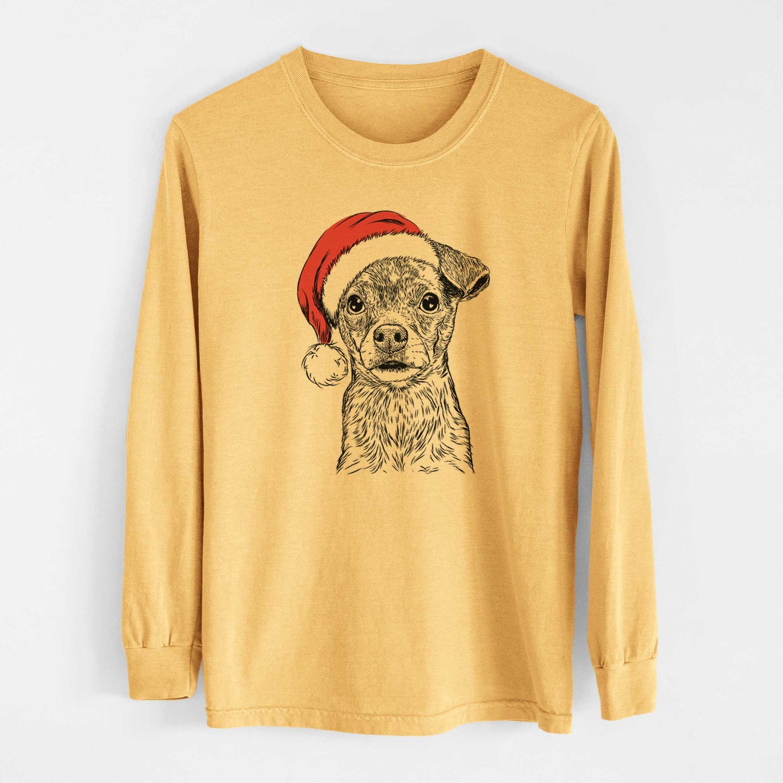 Santa Olive the Mixed Breed - Heavyweight 100% Cotton Long Sleeve