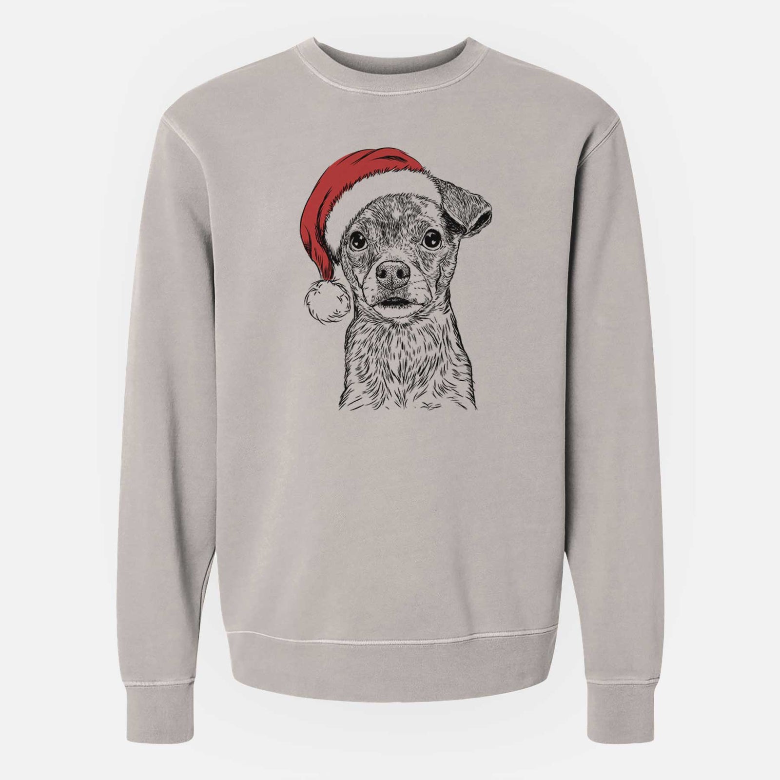 Santa Olive the Mixed Breed - Unisex Pigment Dyed Crew Sweatshirt