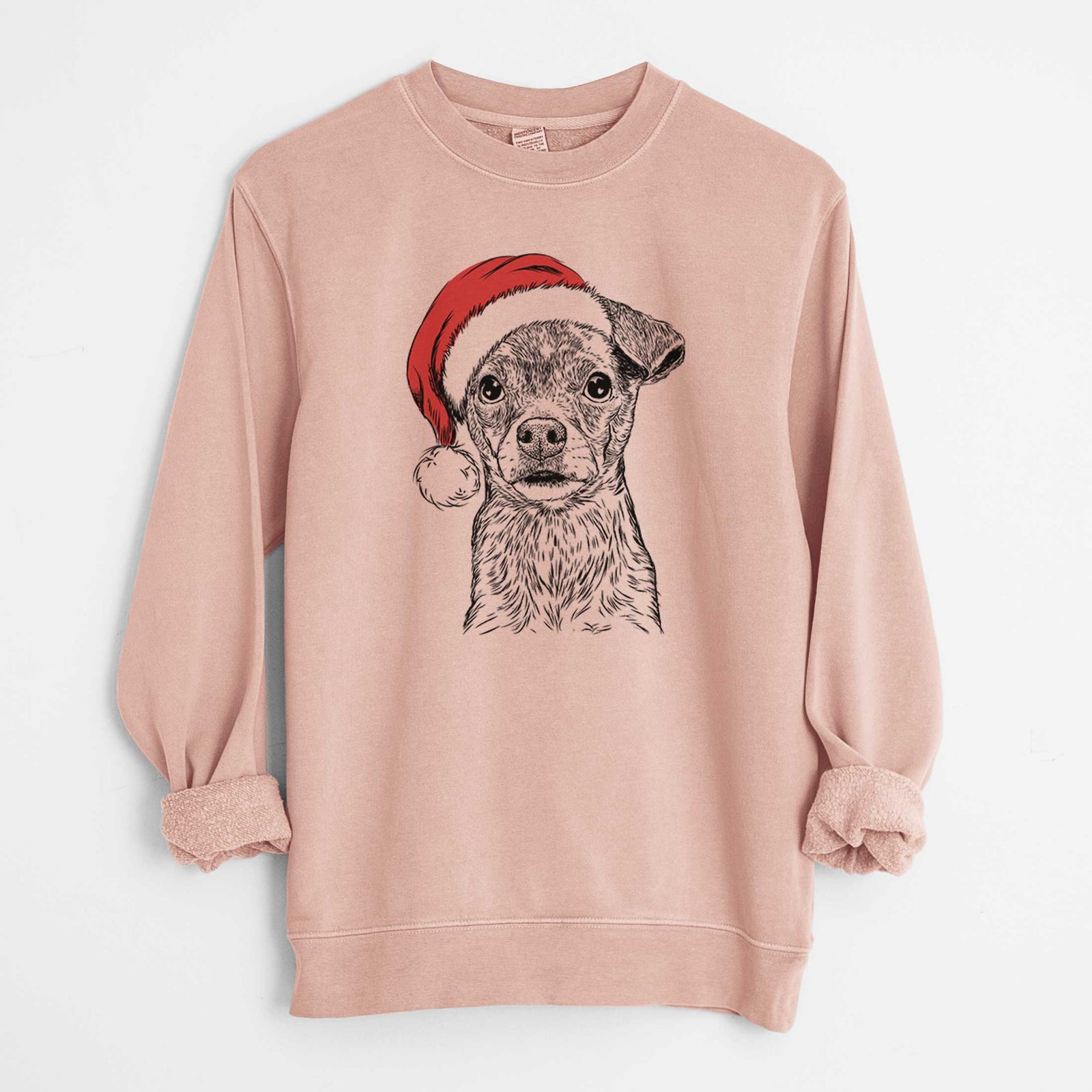Santa Olive the Mixed Breed - Unisex Pigment Dyed Crew Sweatshirt