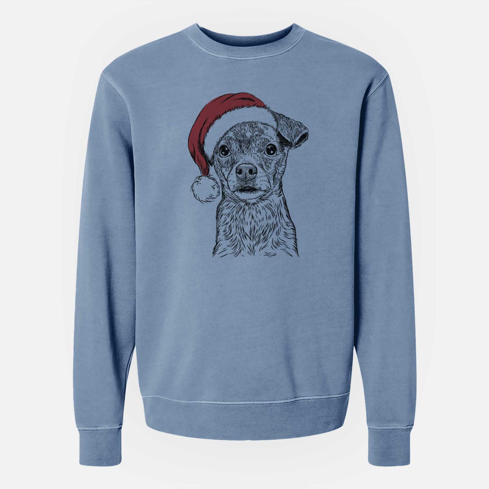 Santa Olive the Mixed Breed - Unisex Pigment Dyed Crew Sweatshirt